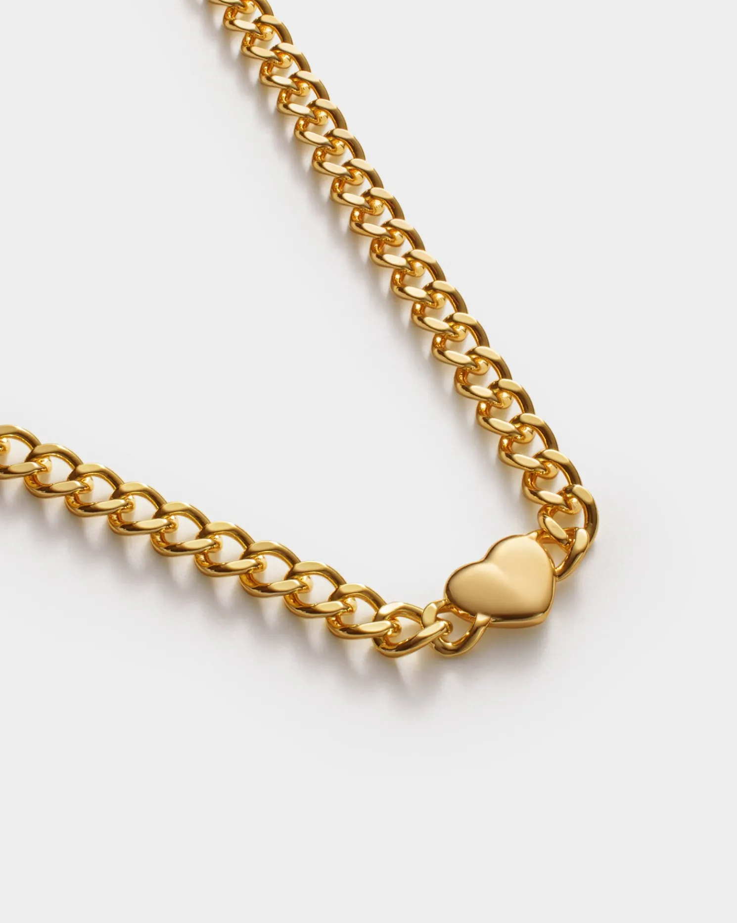 Allure Waterproof Gold Heart Chain Necklace