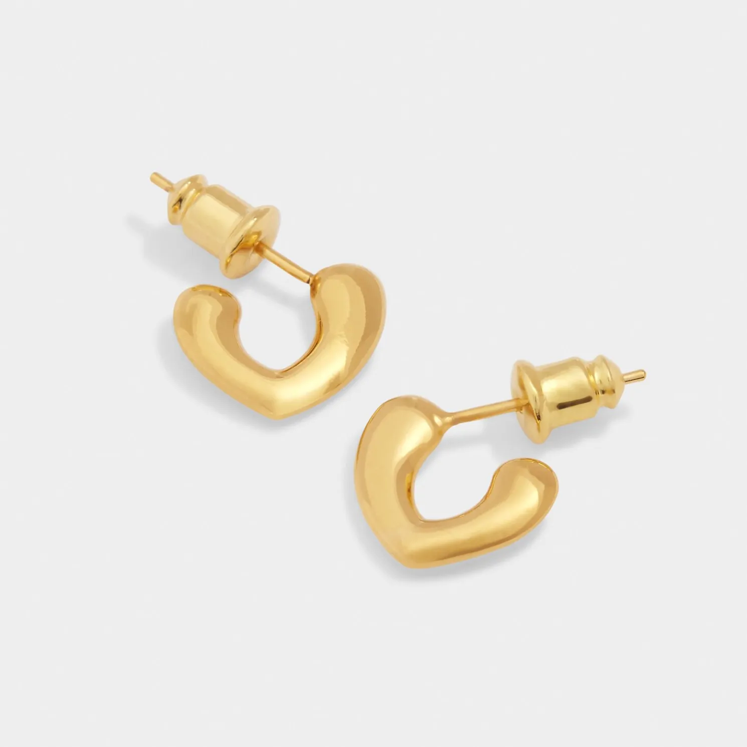 Alora Heart Waterproof Gold Huggie Earrings