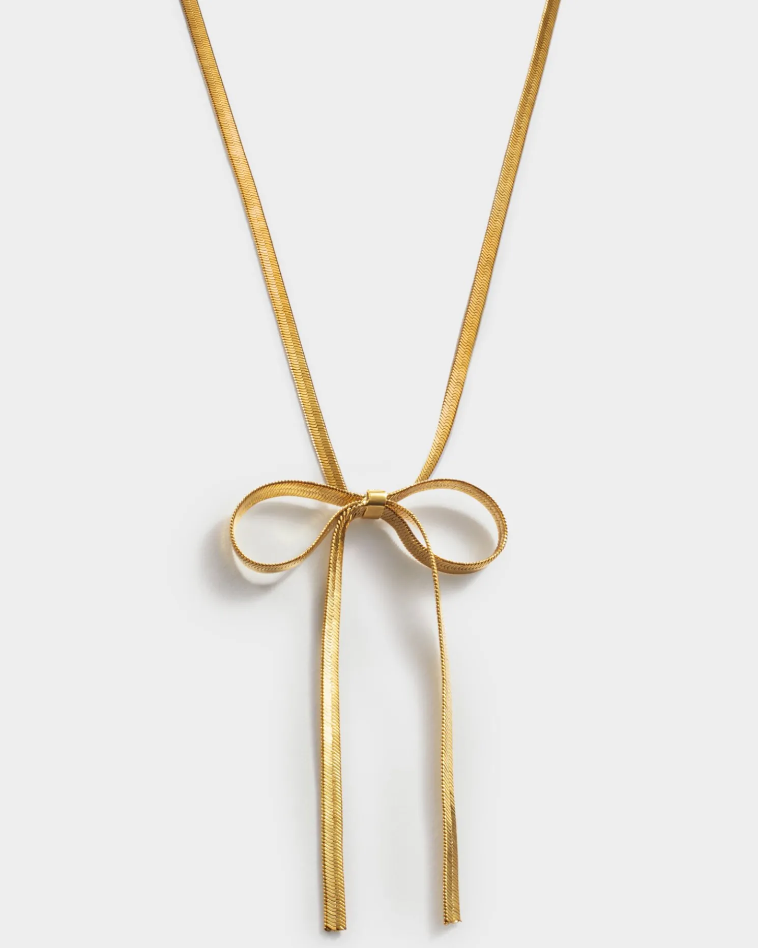 Amelie Waterproof Gold Bow Necklace