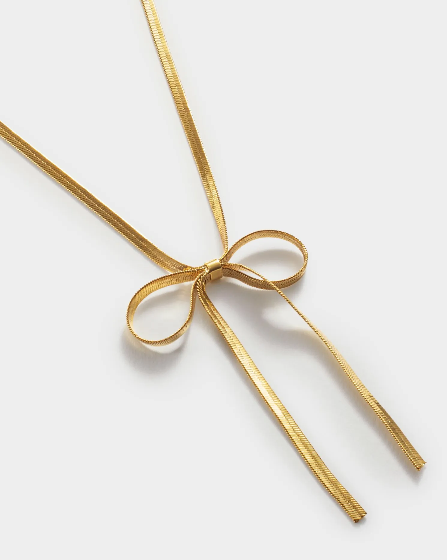 Amelie Waterproof Gold Bow Necklace