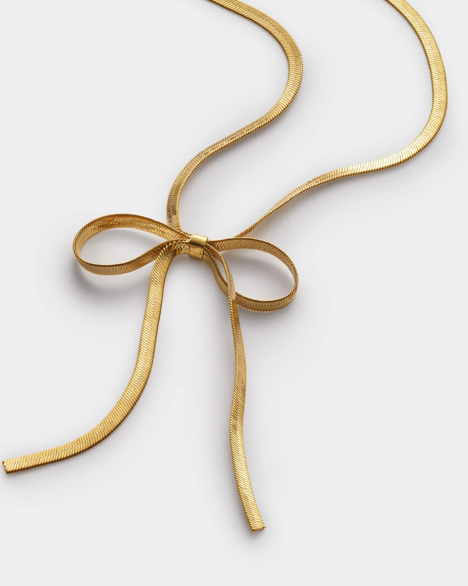 Amelie Waterproof Gold Bow Necklace
