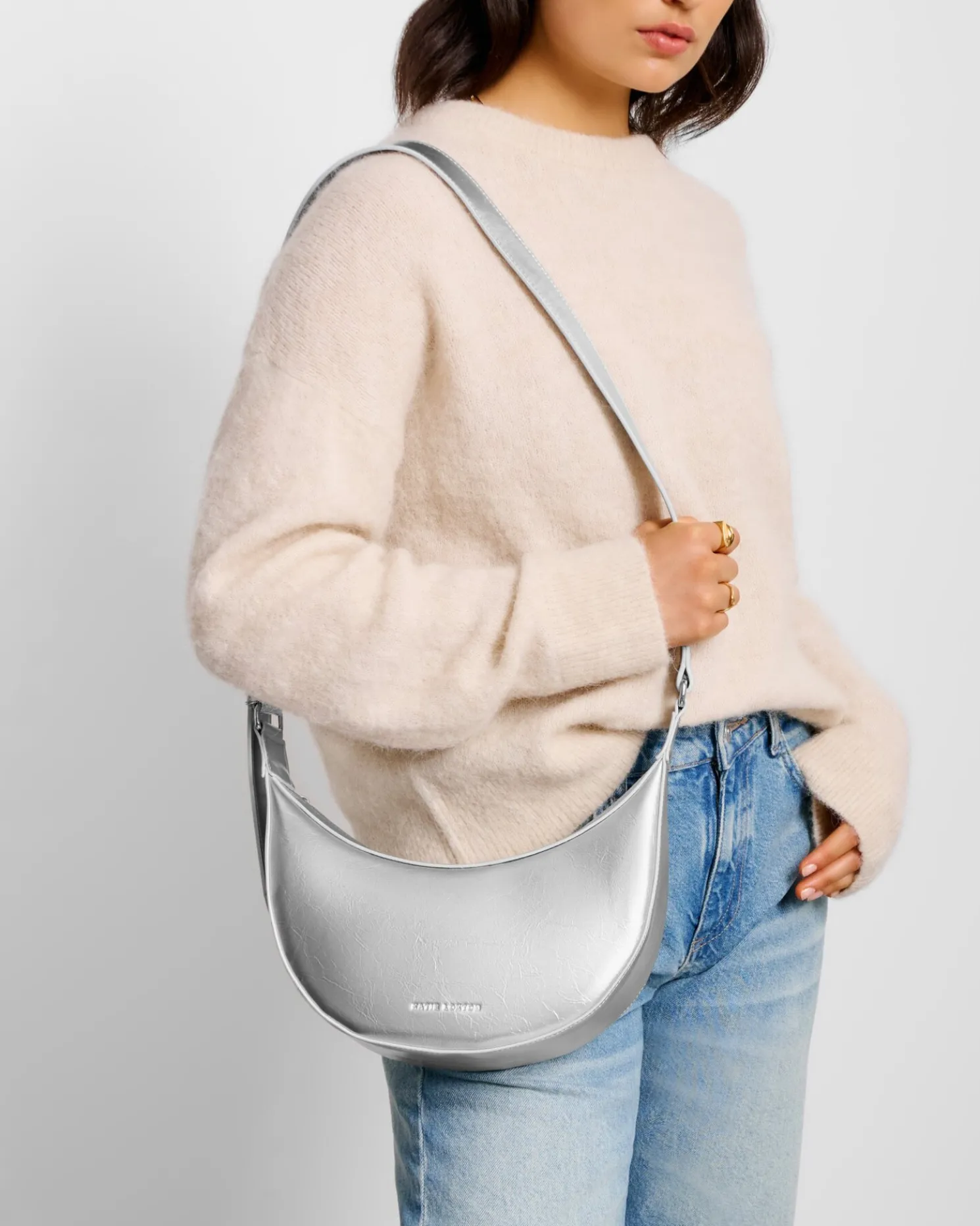 Amina Patent Crackle Sling Bag
