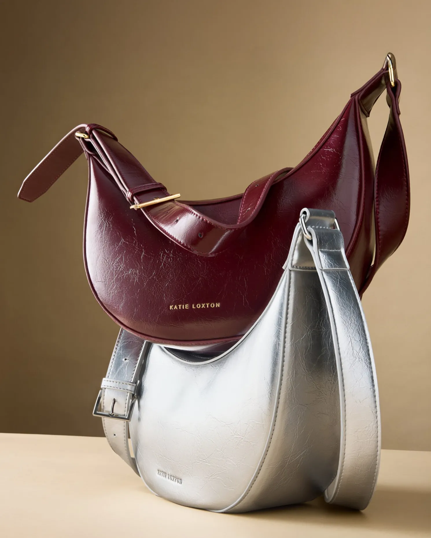 Amina Patent Crackle Sling Bag