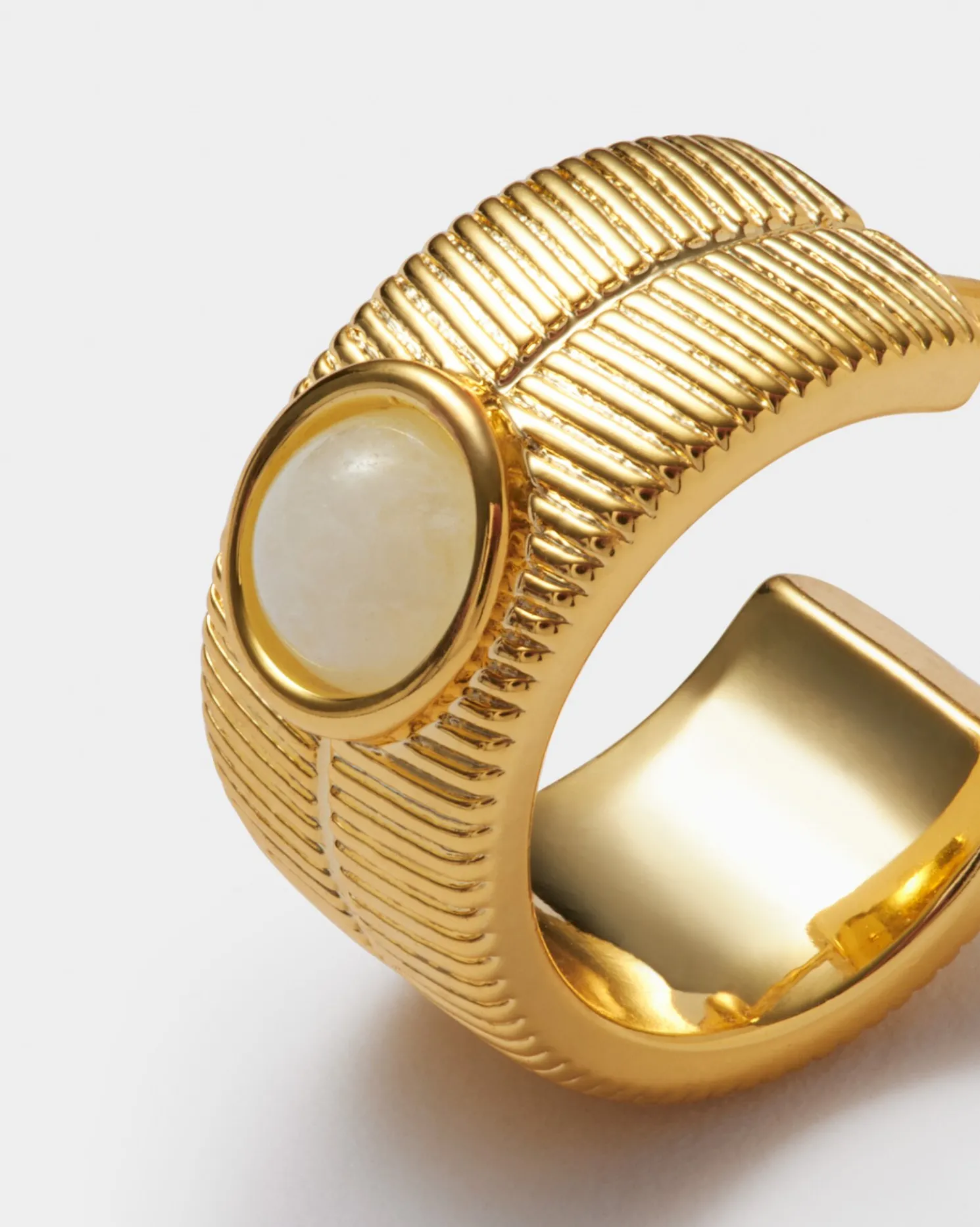 April' Waterproof Gold Birthstone Hoop Earrings