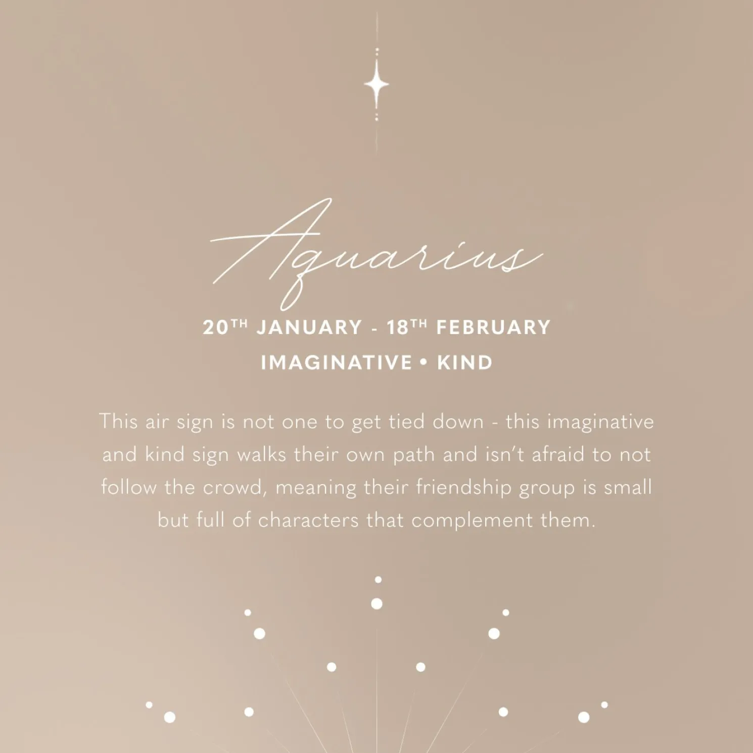Aquarius' Waterproof Gold Zodiac Necklace