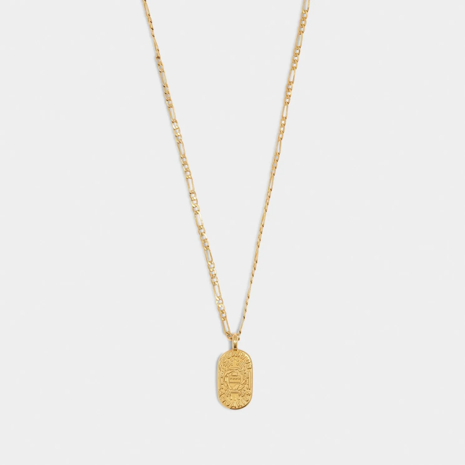 Aquarius' Waterproof Gold Zodiac Necklace