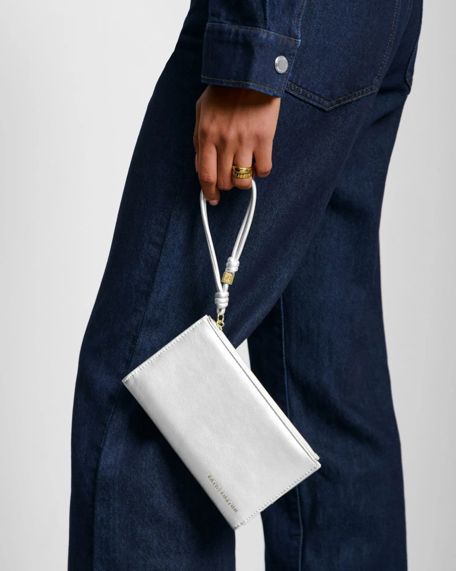 Arden Large Braided Wristlet Purse