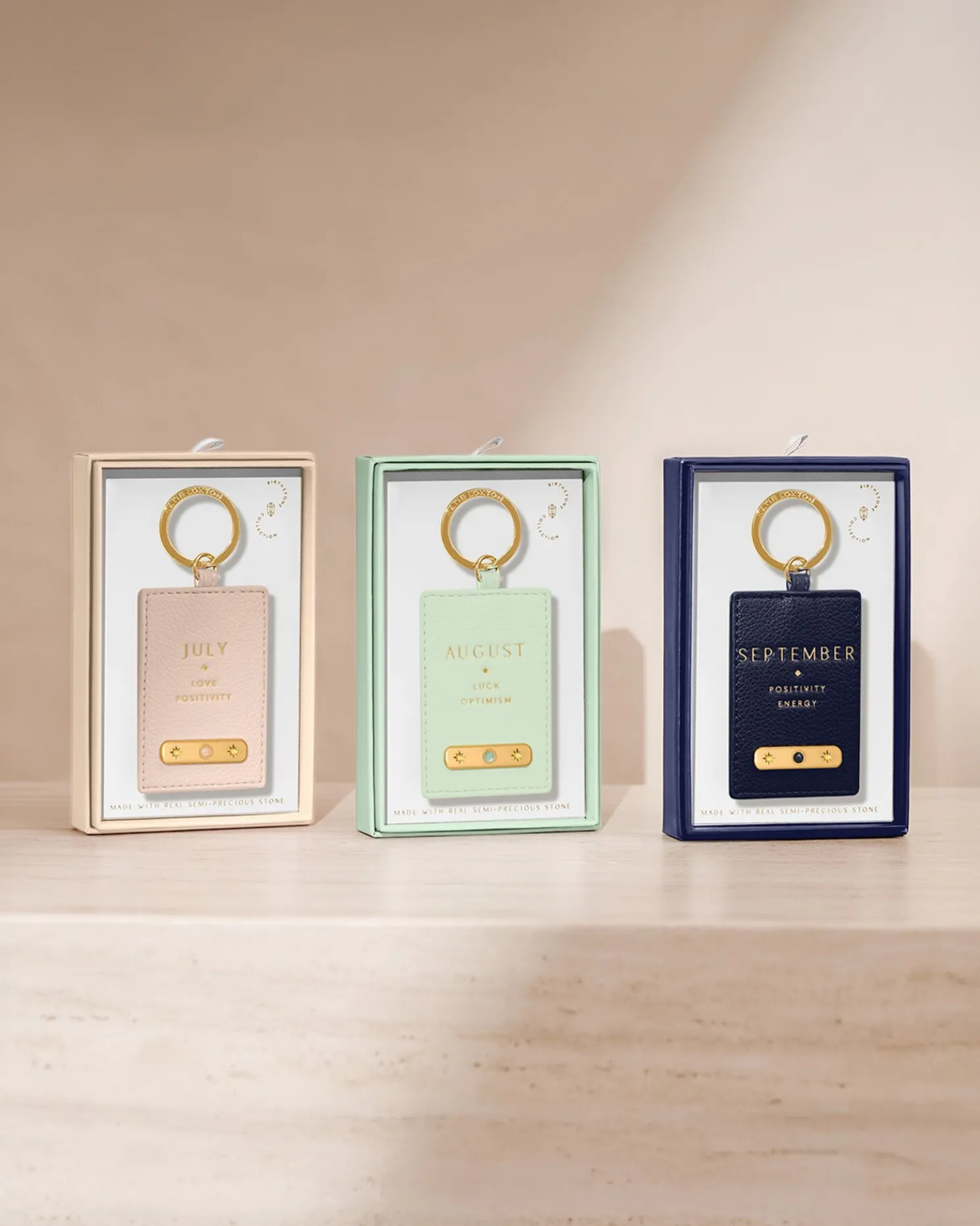 August' Birthstone Keyring