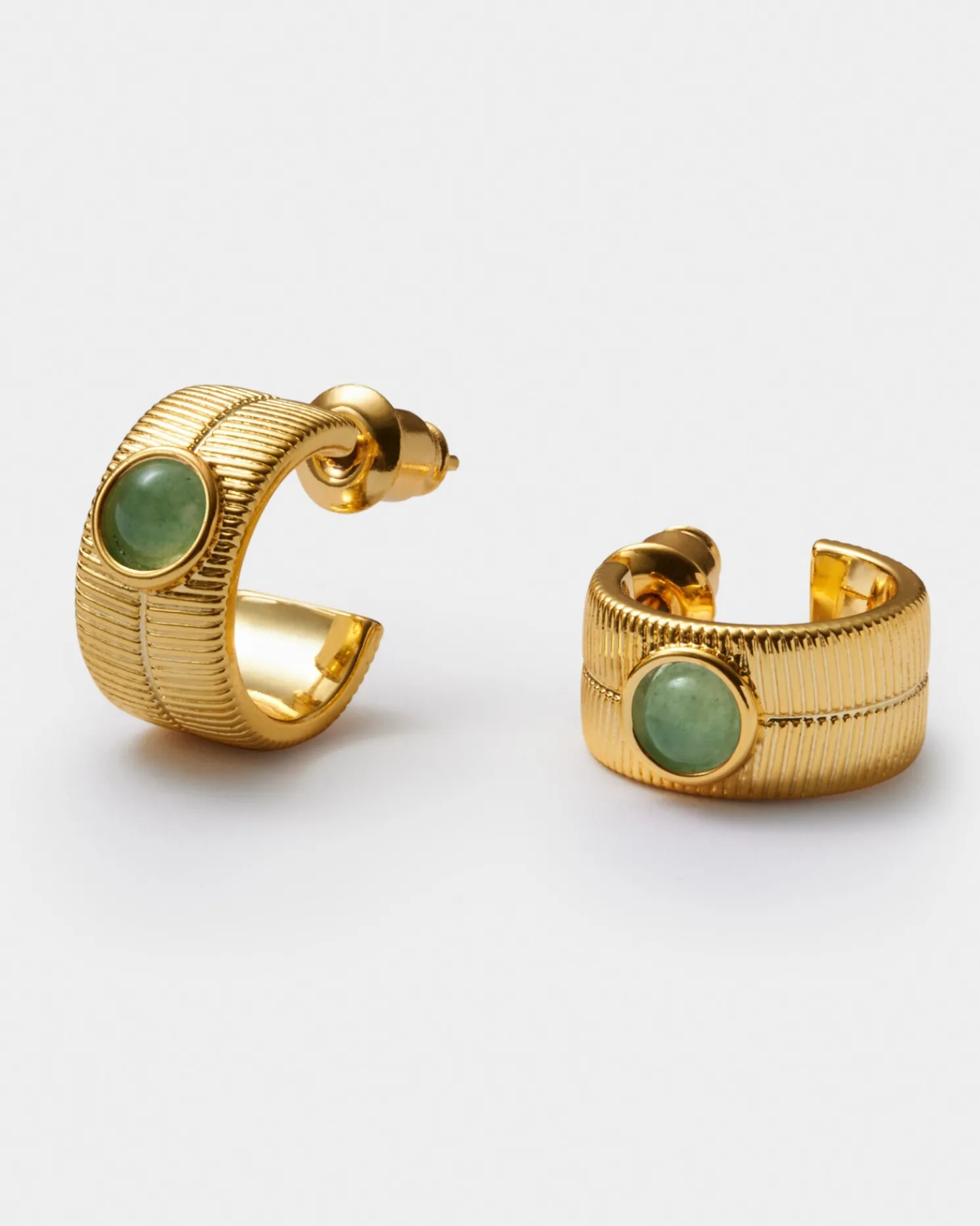 August' Waterproof Gold Birthstone Hoop Earrings