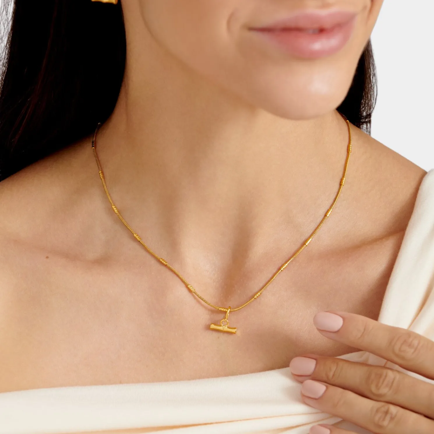 Bamboo Waterproof Gold Necklace