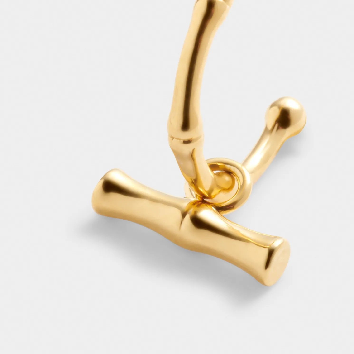 Bamboo Waterproof Gold Hoop Earrings