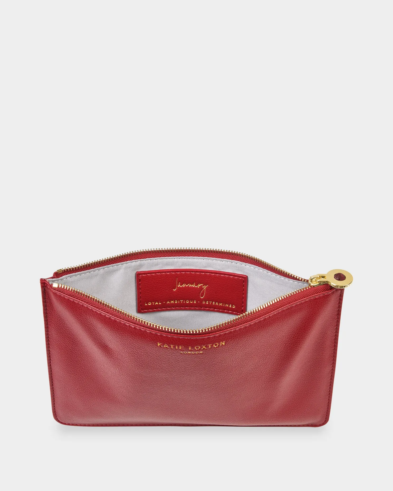 Birthstone Perfect Pouch 'January' Garnet in Dark Red