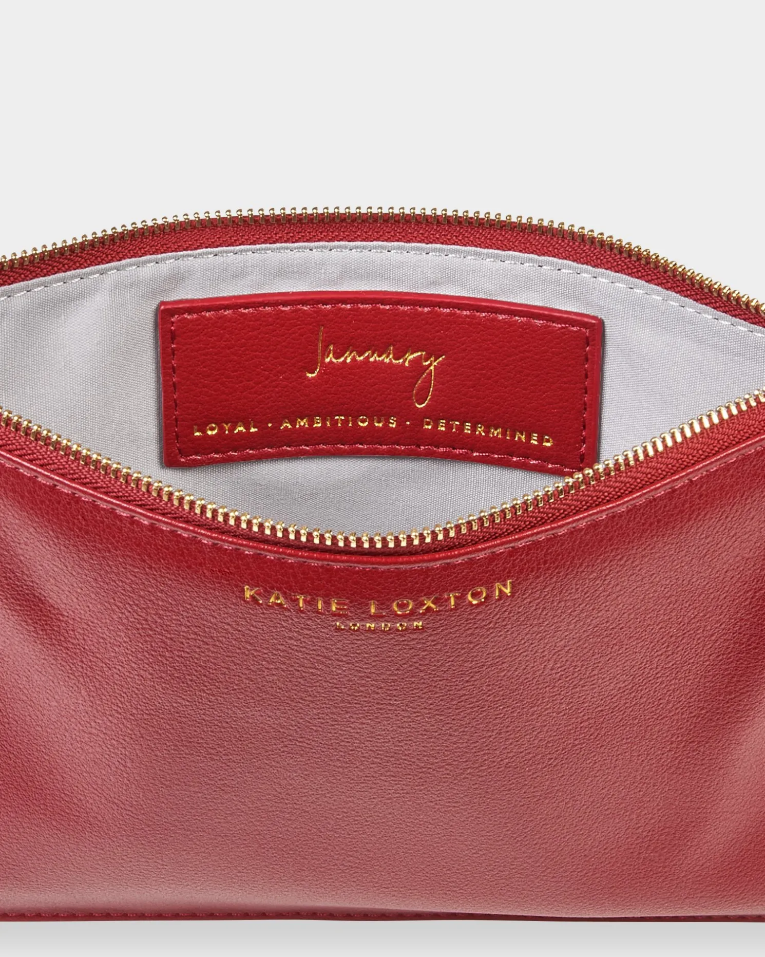 Birthstone Perfect Pouch 'January' Garnet in Dark Red