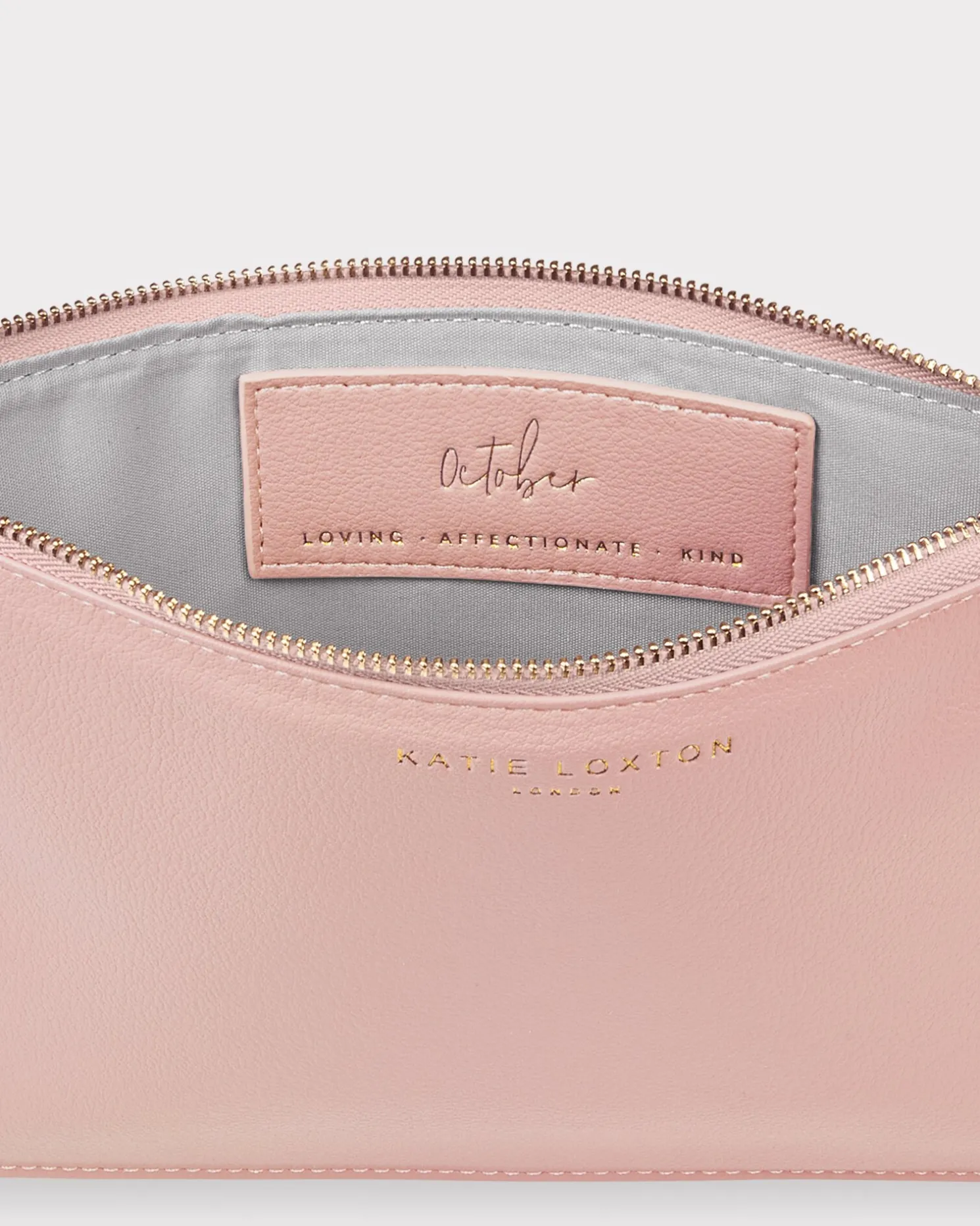 Birthstone Perfect Pouch 'October' Tourmaline in Dusty Pink