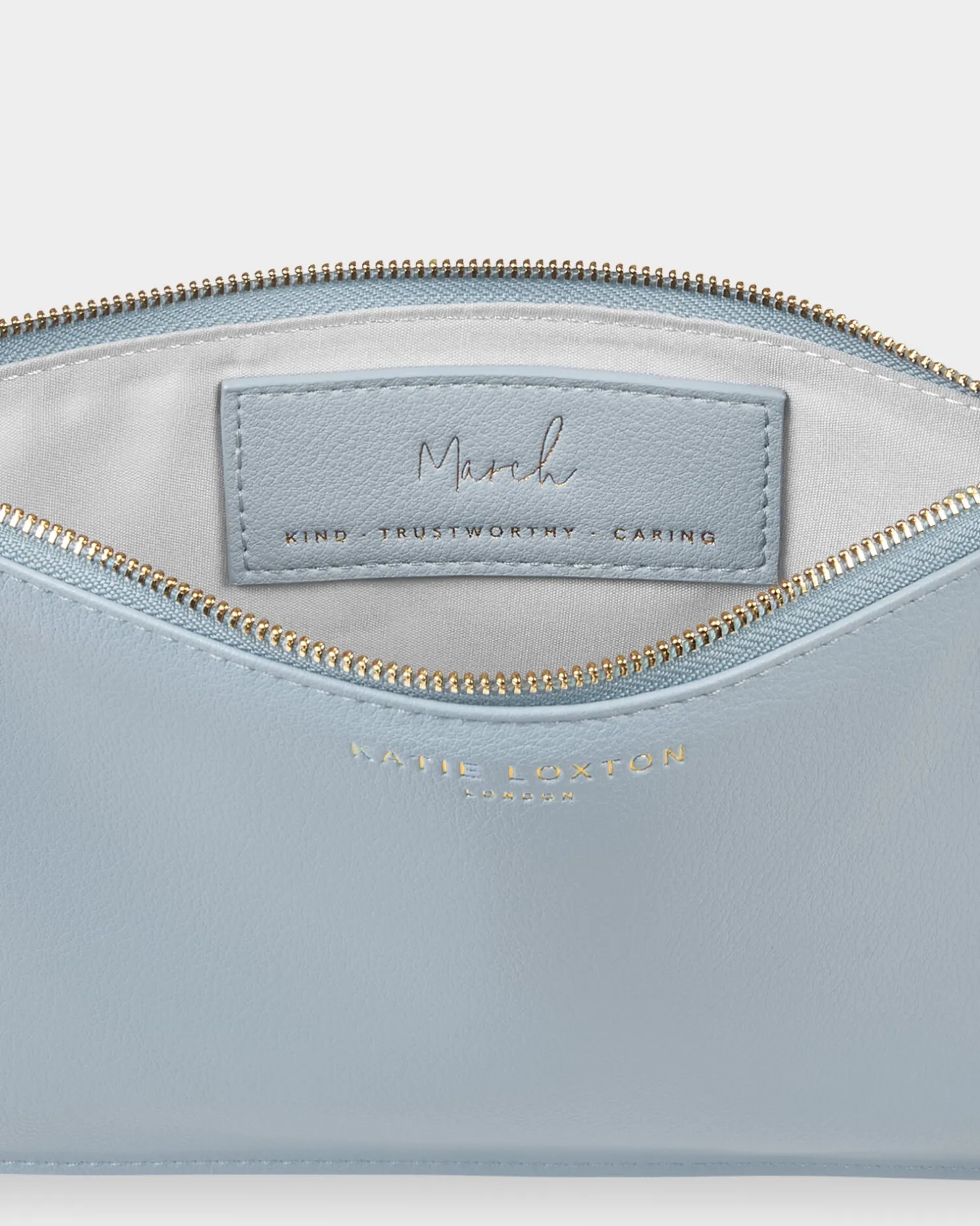 Birthstone Perfect Pouch 'March' Aqua Crystal in Blue