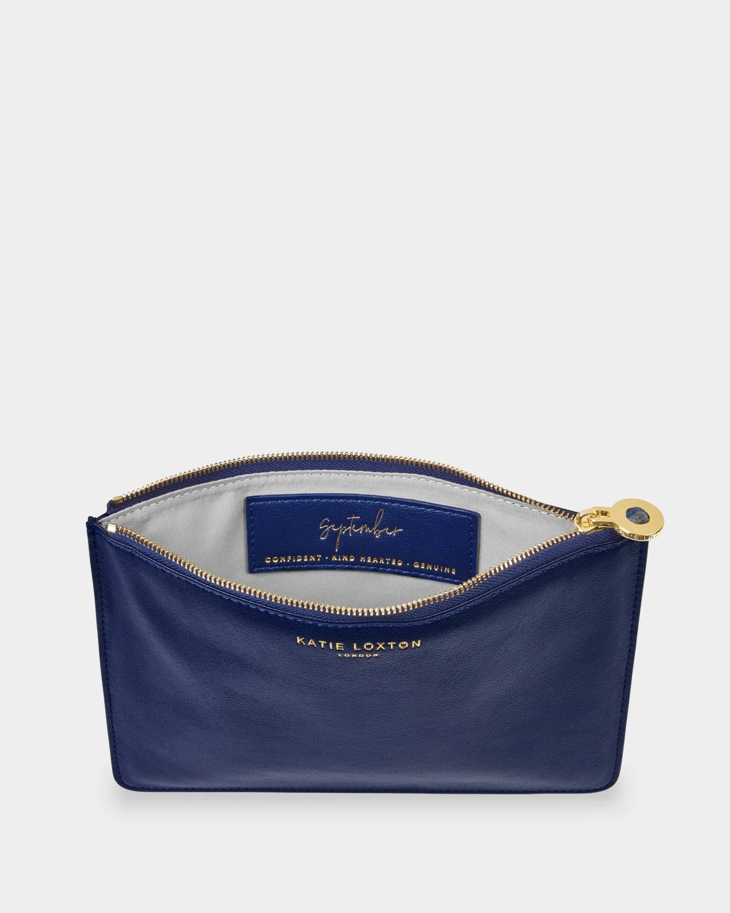 Birthstone Perfect Pouch 'September' Lapis Lazuli in Navy