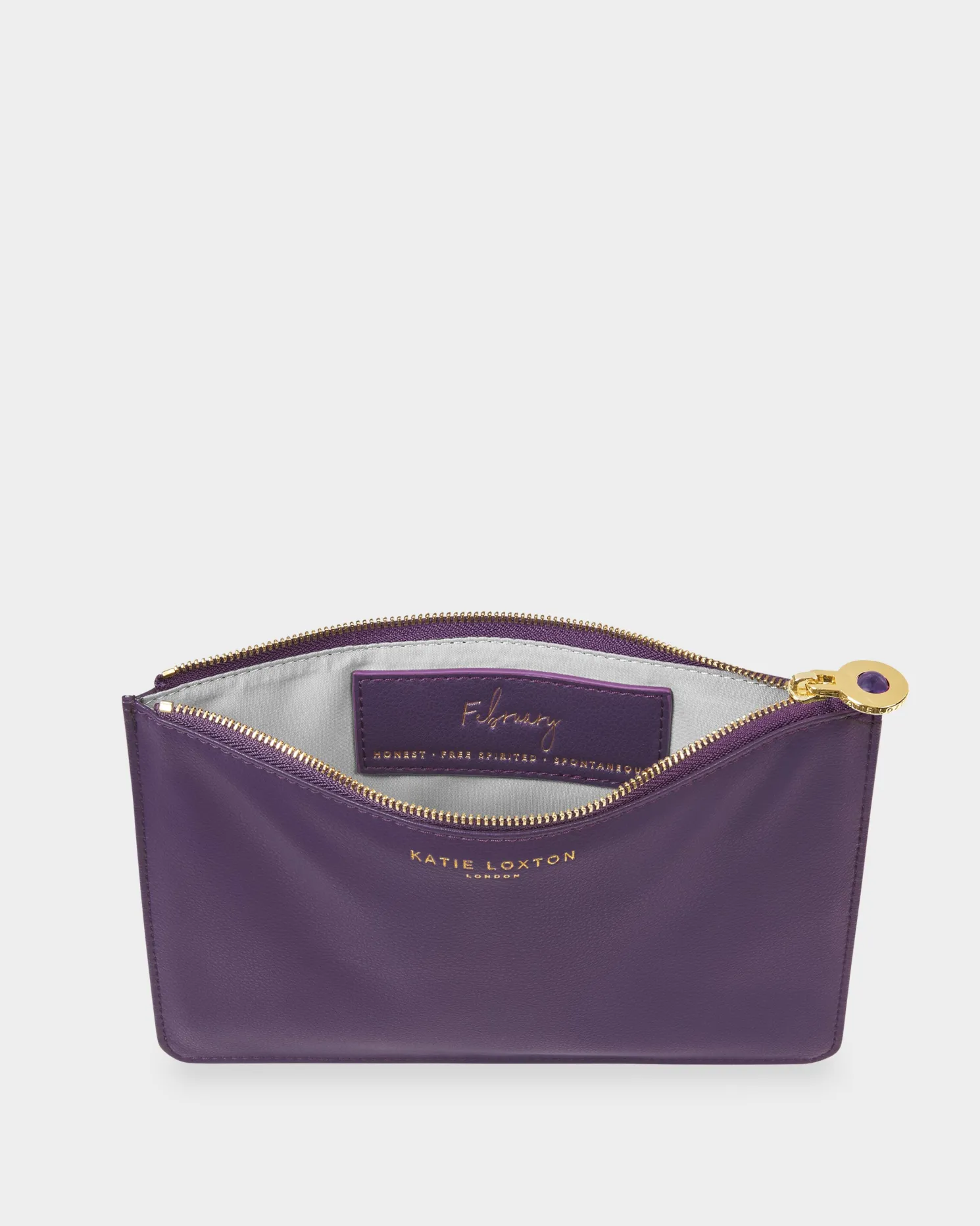 Birthstone Perfect Pouch 'February' Amethyst in Purple