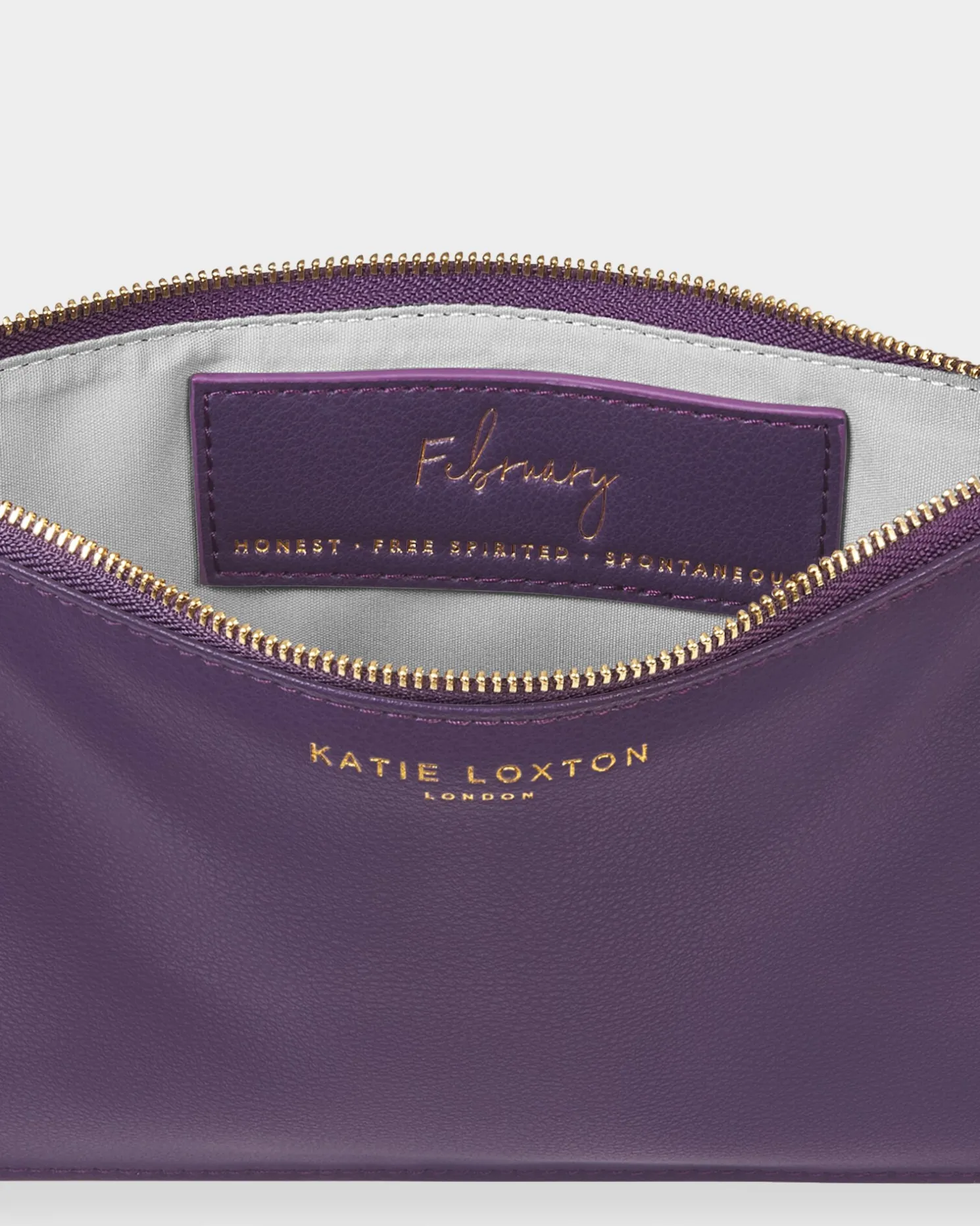 Birthstone Perfect Pouch 'February' Amethyst in Purple