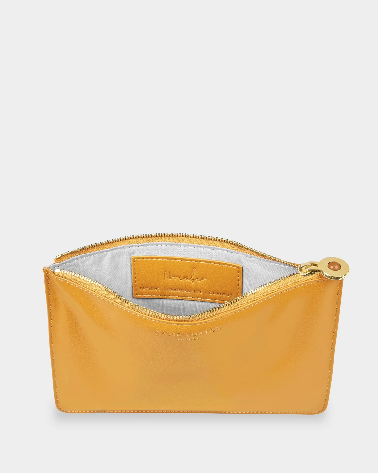 Birthstone Perfect Pouch 'November' Yellow Quartz in Ochre