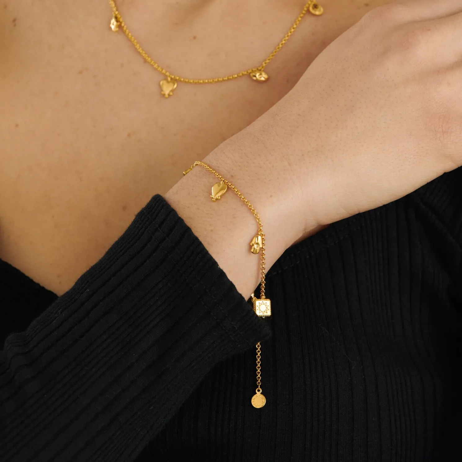 Boheme Waterproof Gold Charm Bracelet