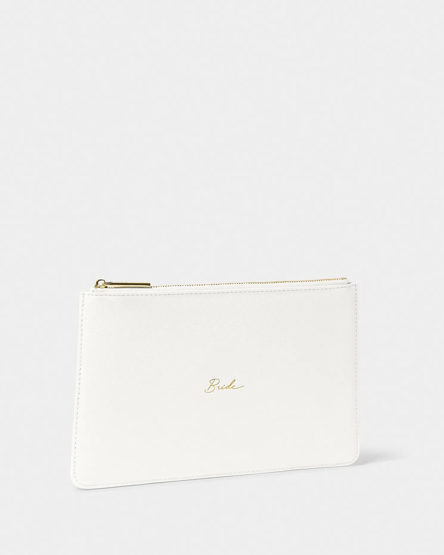 Bridal Sentiment Pouch 'Bride' in White