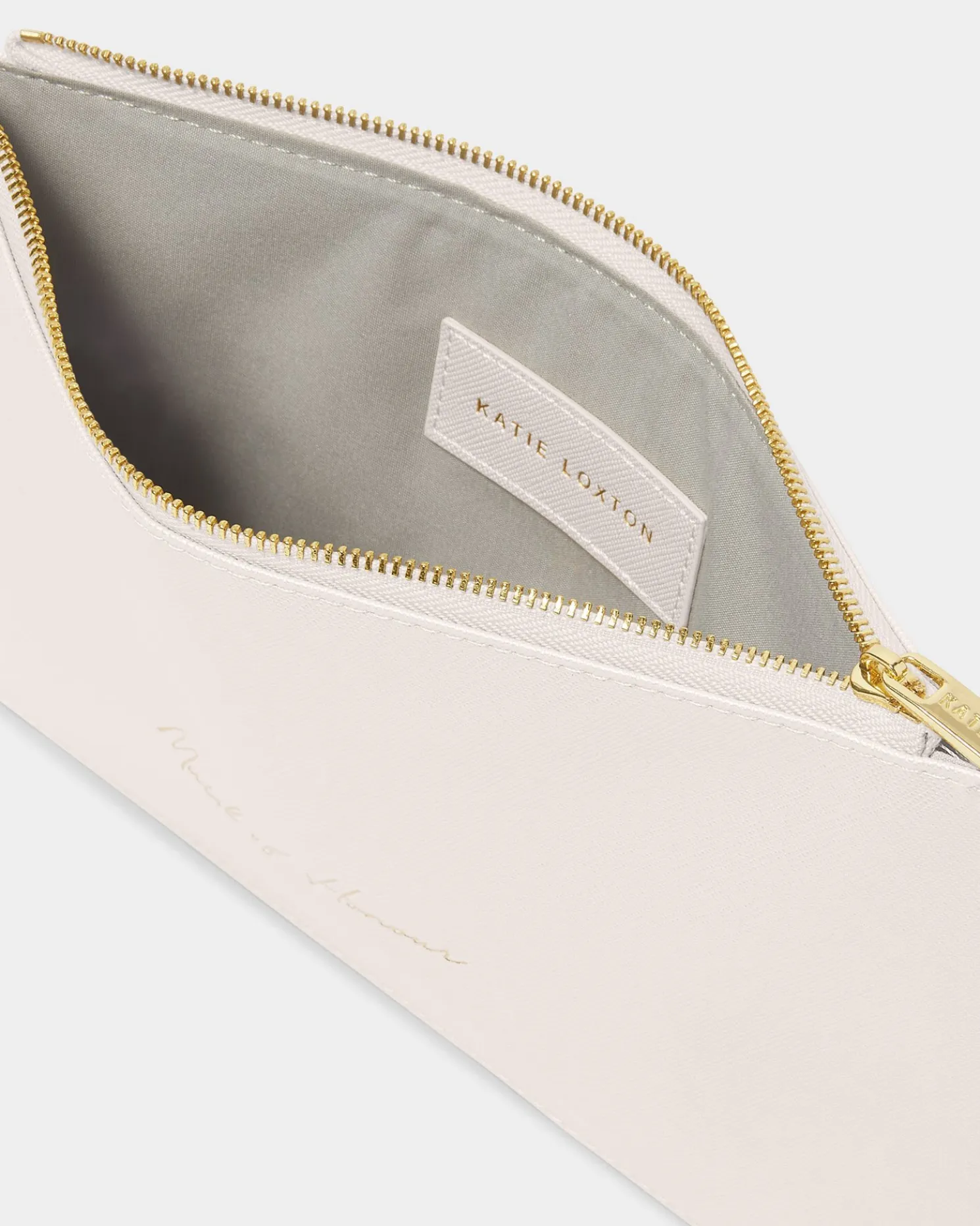 Bridal Sentiment Pouch 'Maid Of Honour' in Pearlescent White