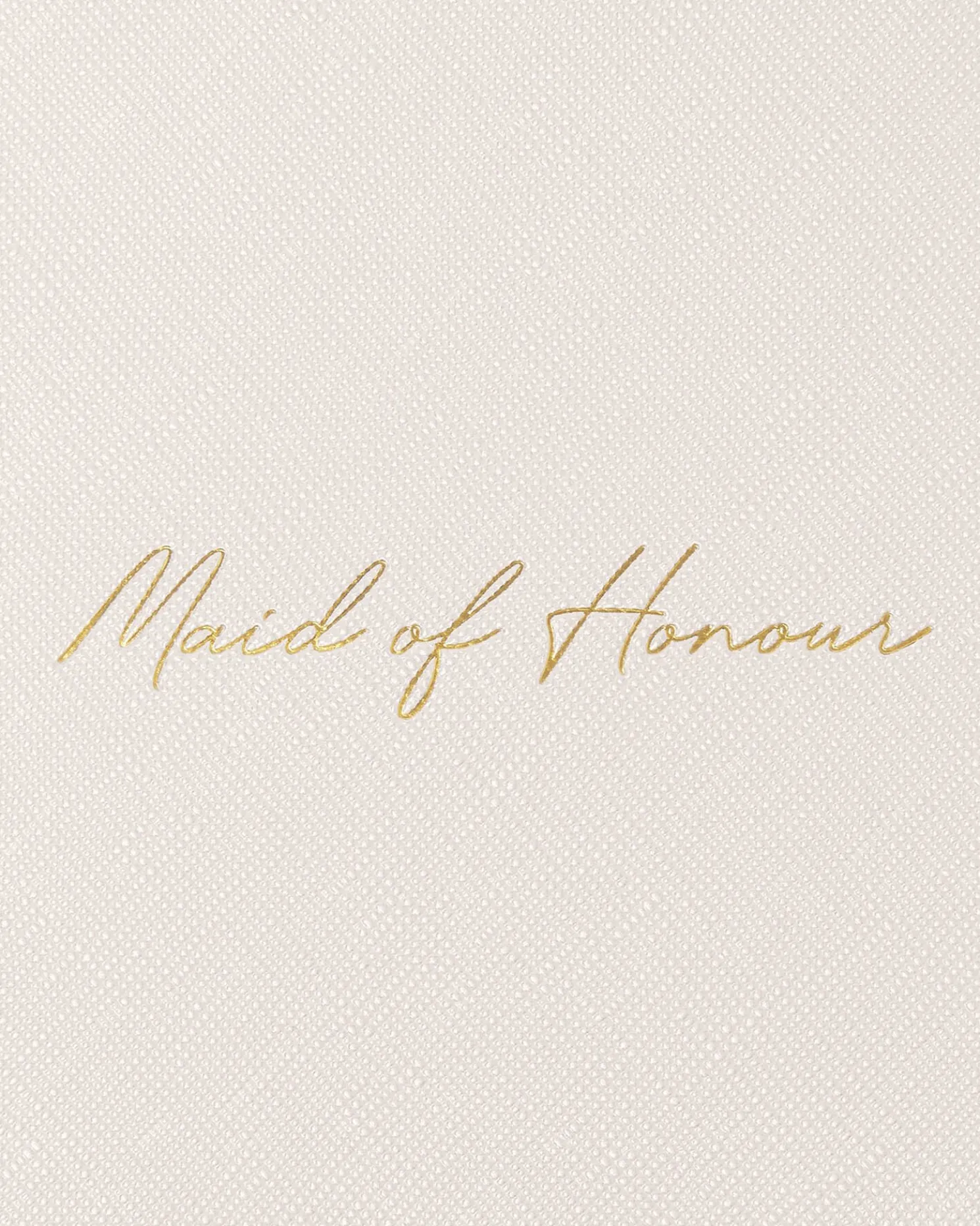 Bridal Sentiment Pouch 'Maid Of Honour' in Pearlescent White