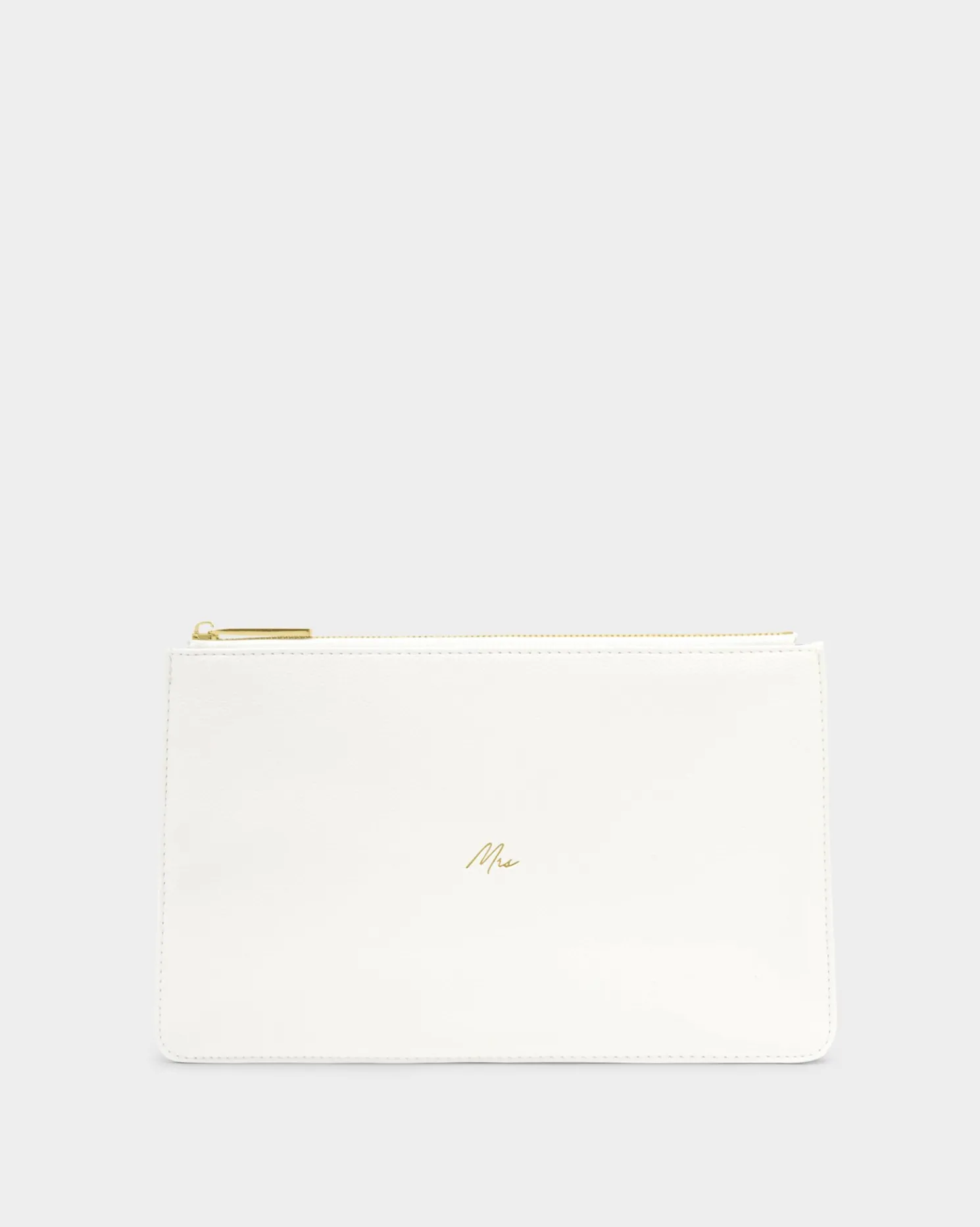 Bridal Sentiment Pouch 'Mrs' in White