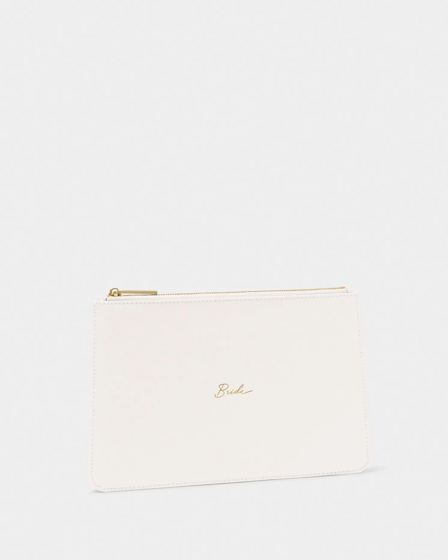 Bridal Sentiment Pouch 'Bride' in Pearlescent White