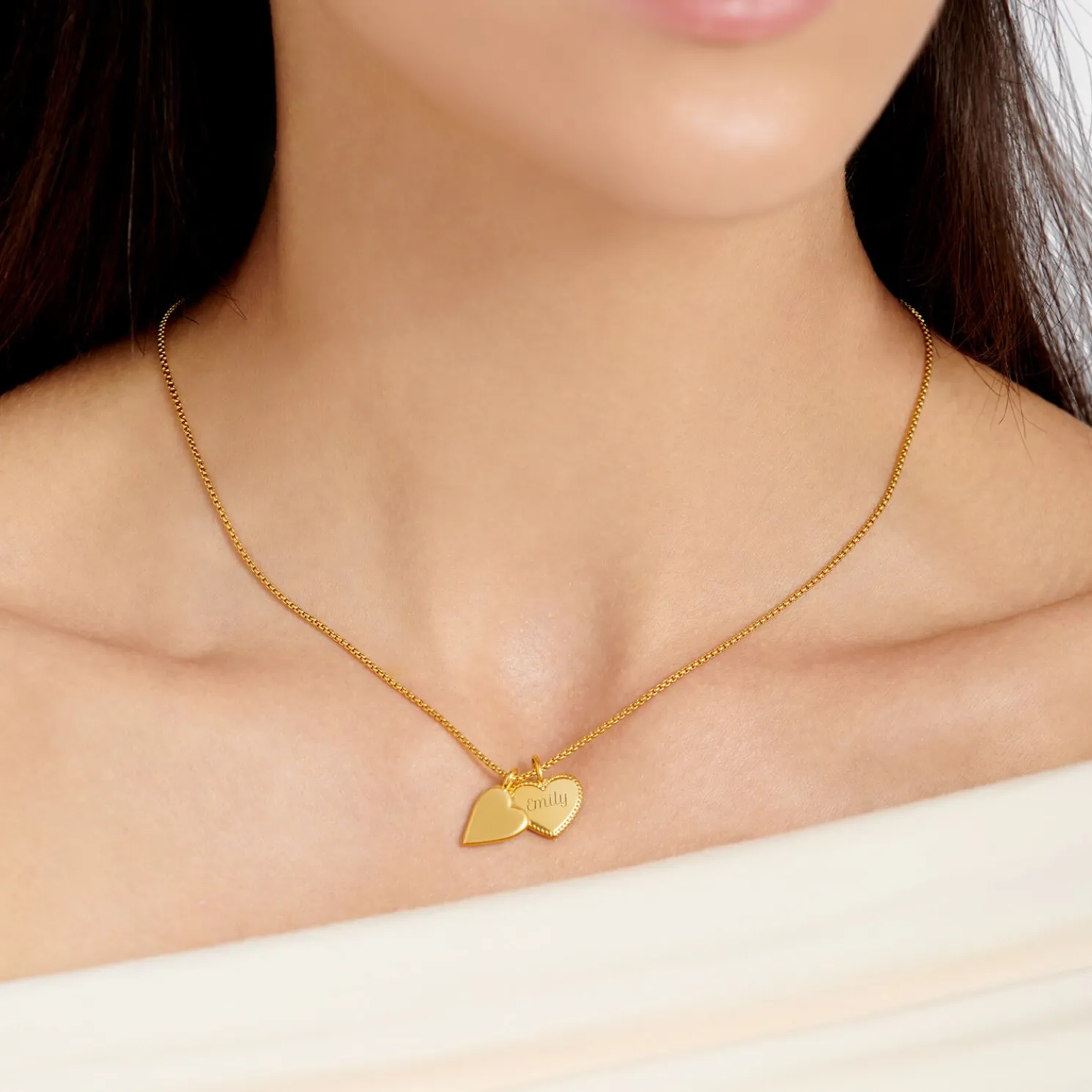 Bridesmaid' Waterproof Gold Bridal Charm Necklace