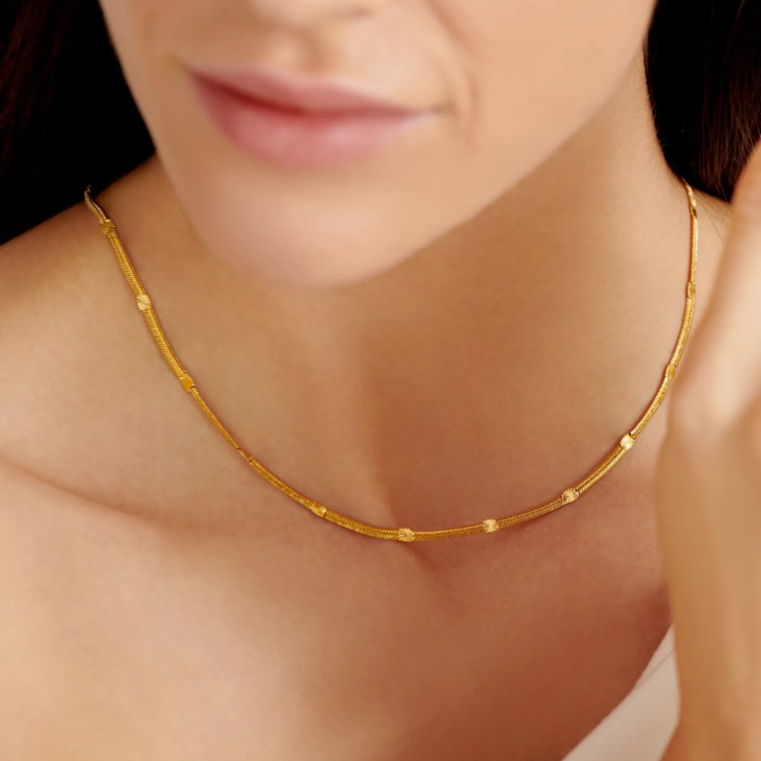 Celeste Waterproof Gold Snake Chain Necklace