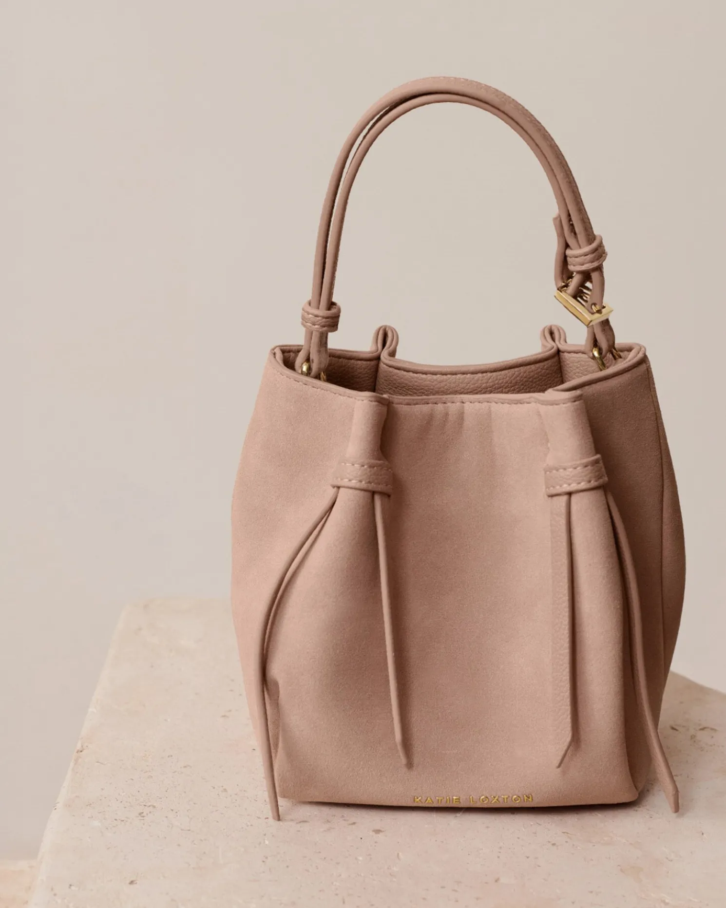 Celina Mini Suedette Bucket Bag