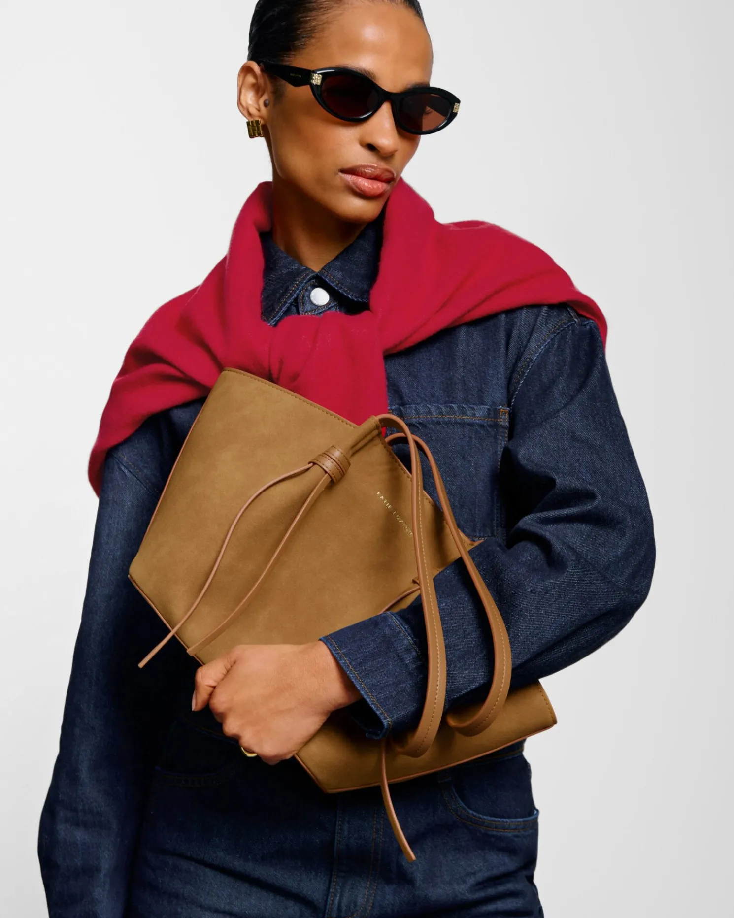 Celina Small Suedette Tote Bag