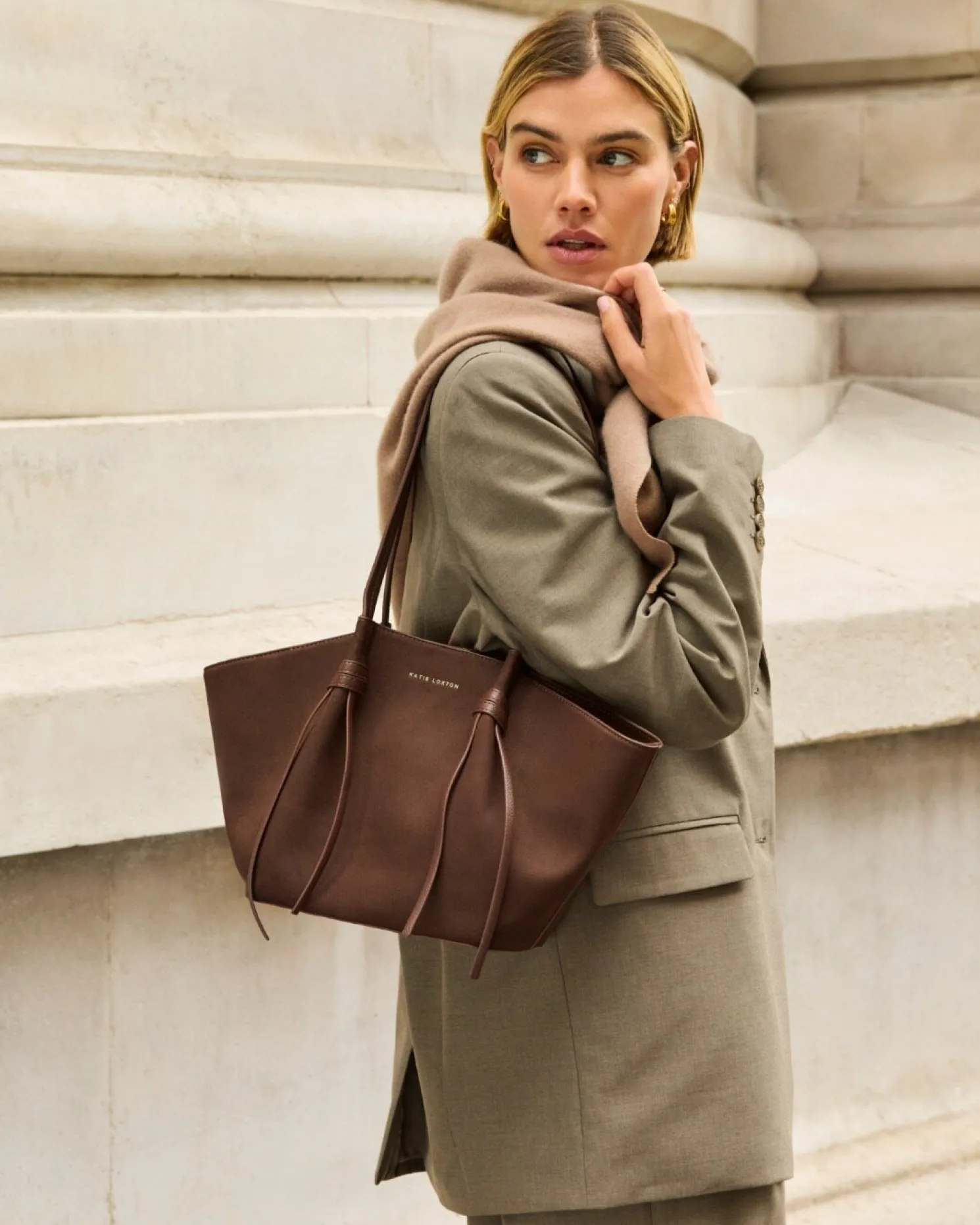 Celina Small Suedette Tote Bag