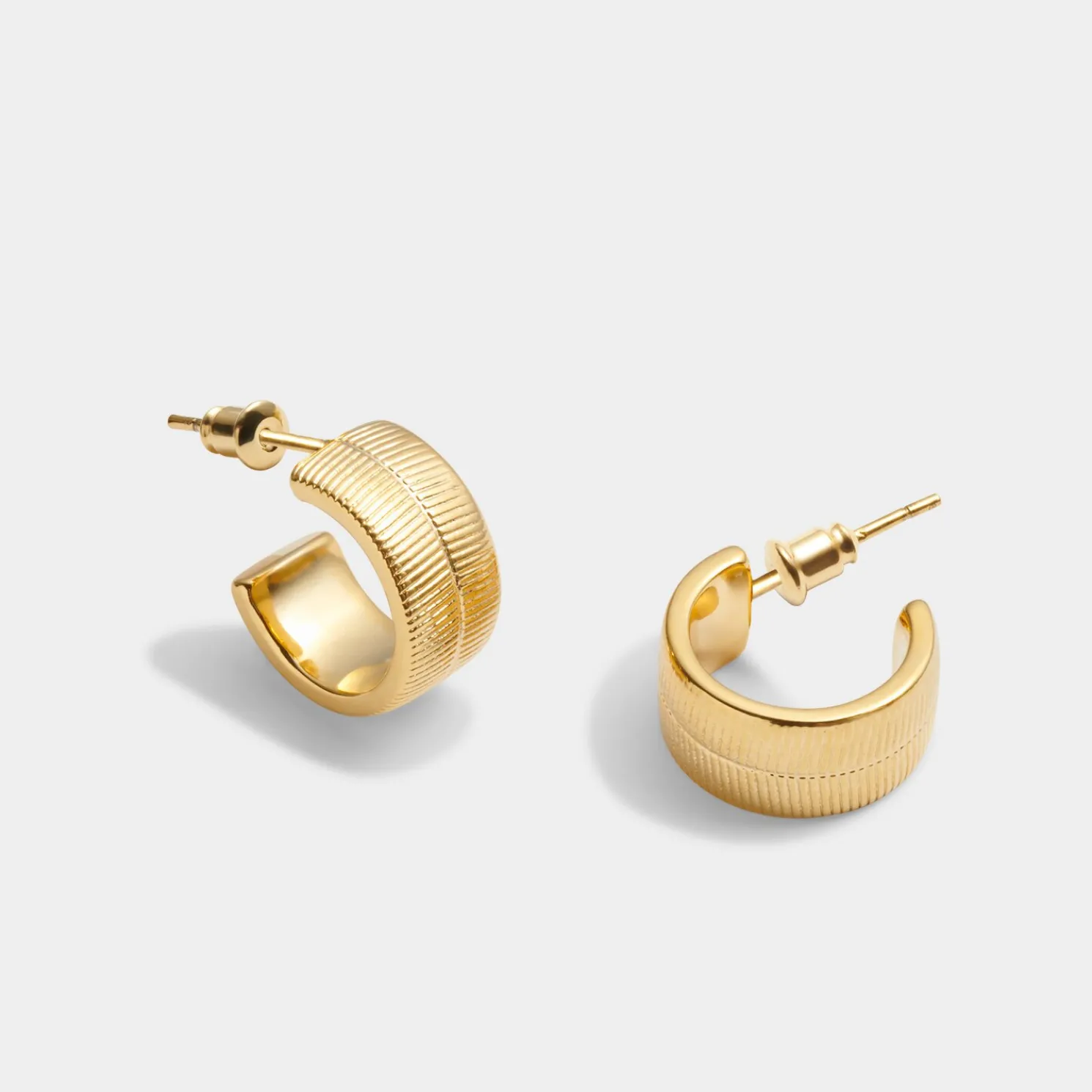 Ciana Waterproof Gold Snake Huggie Hoop Earrings