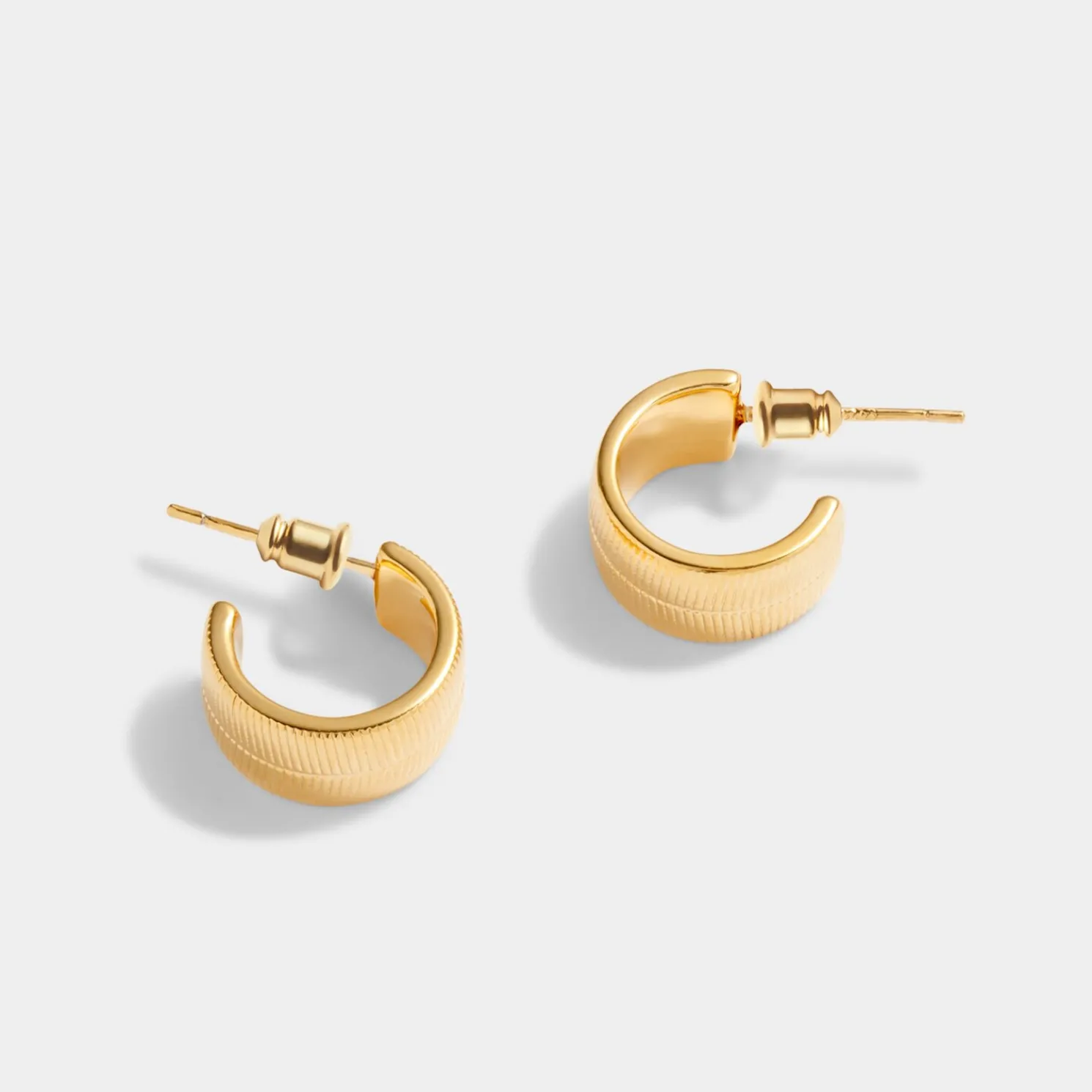 Ciana Waterproof Gold Snake Huggie Hoop Earrings