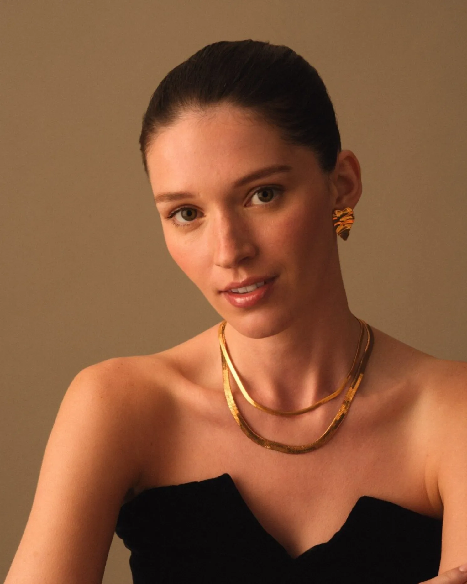 Ciana Waterproof Gold Large Snake Chain Necklace