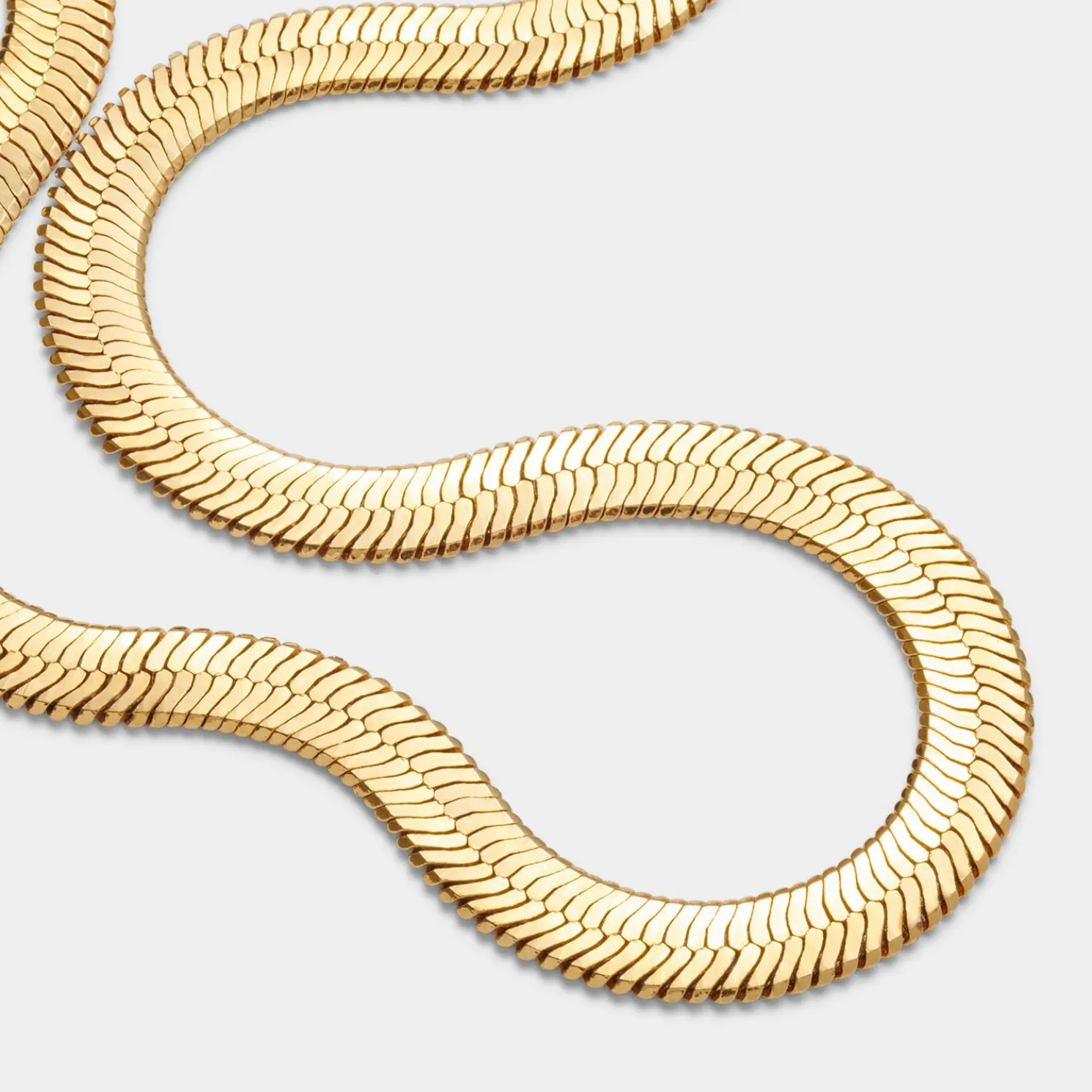 Ciana Waterproof Gold Large Snake Chain Necklace