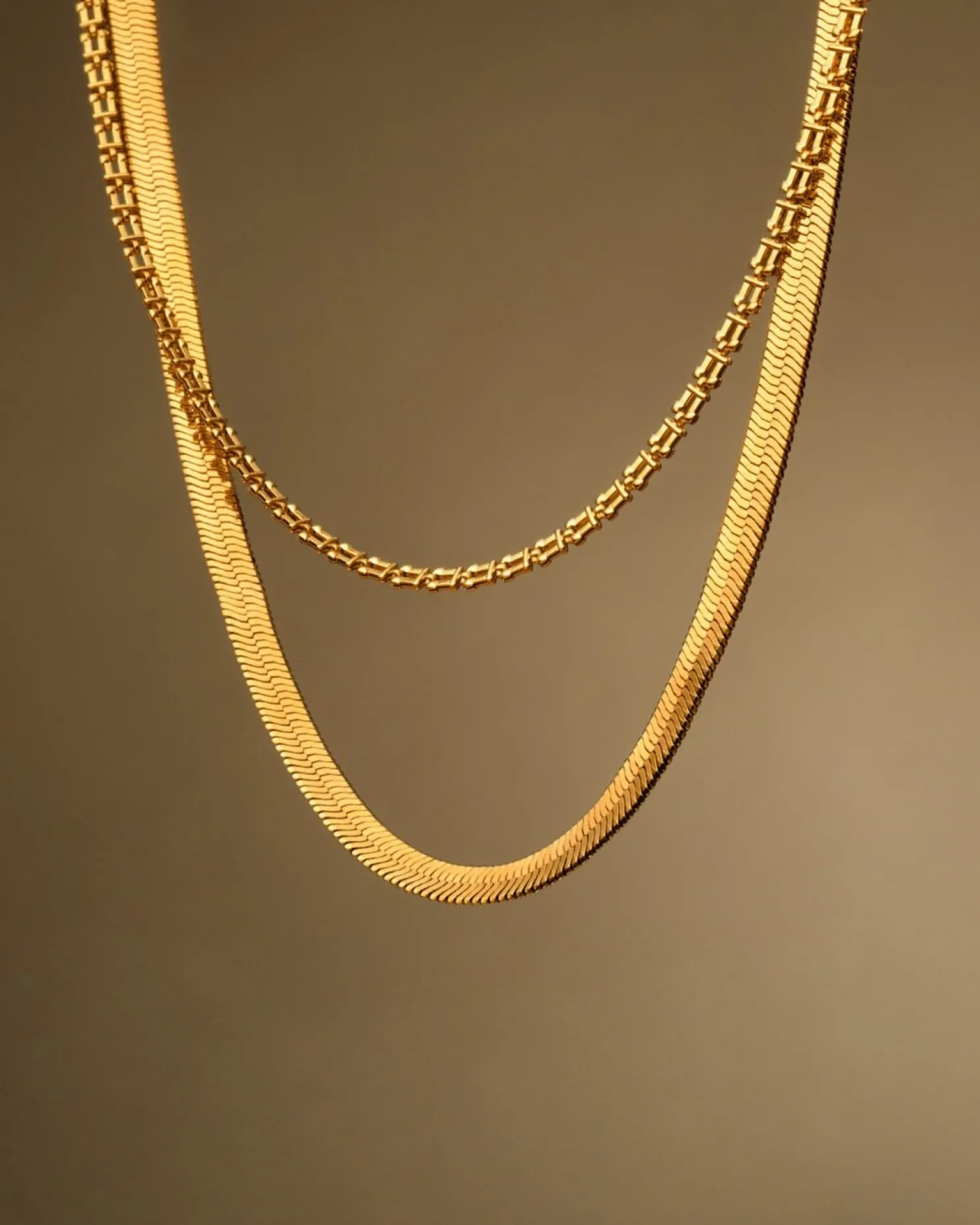 Ciana Waterproof Gold Large Snake Chain Necklace
