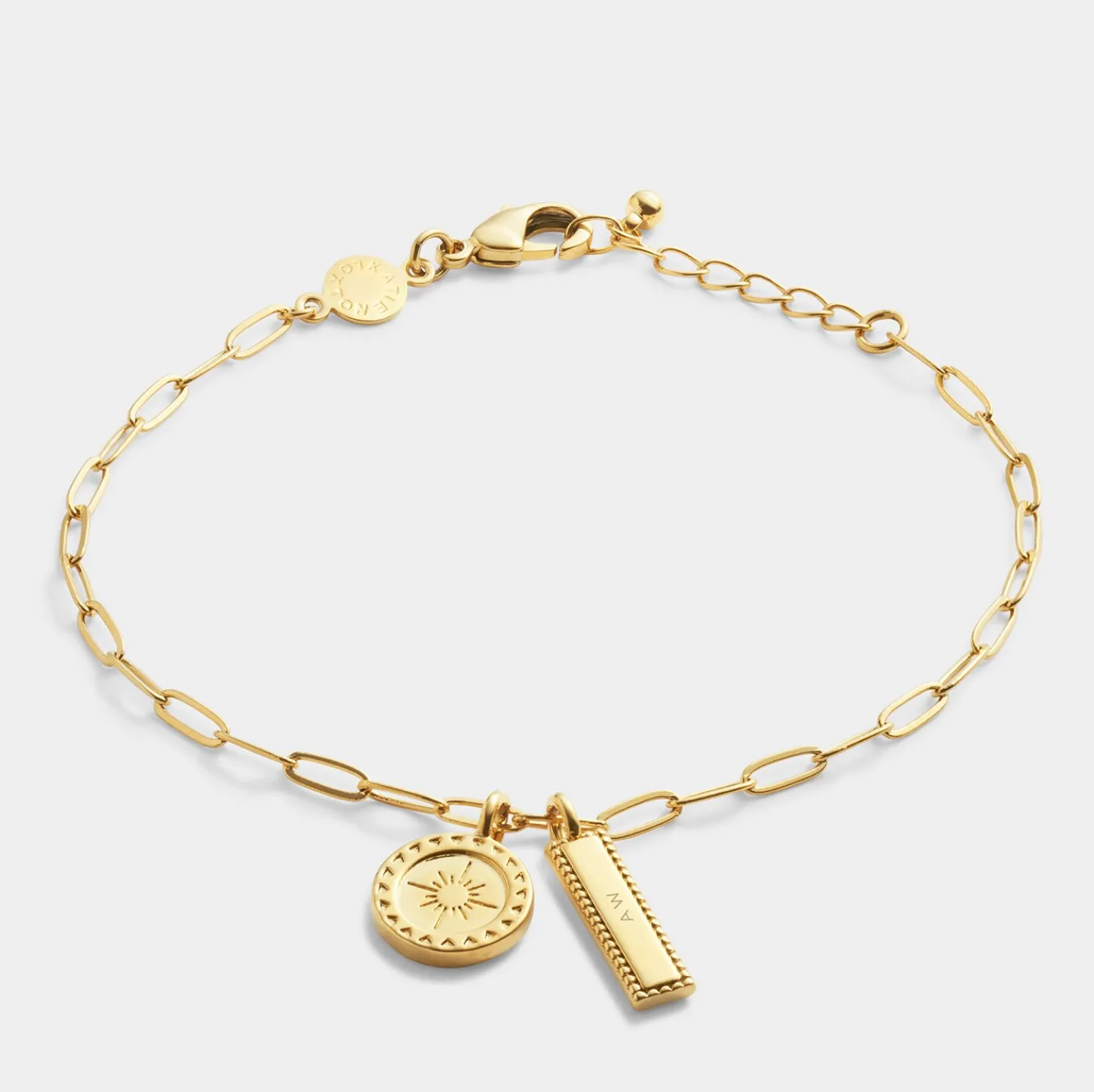 Collect Adventures' Waterproof Gold Charm Bracelet