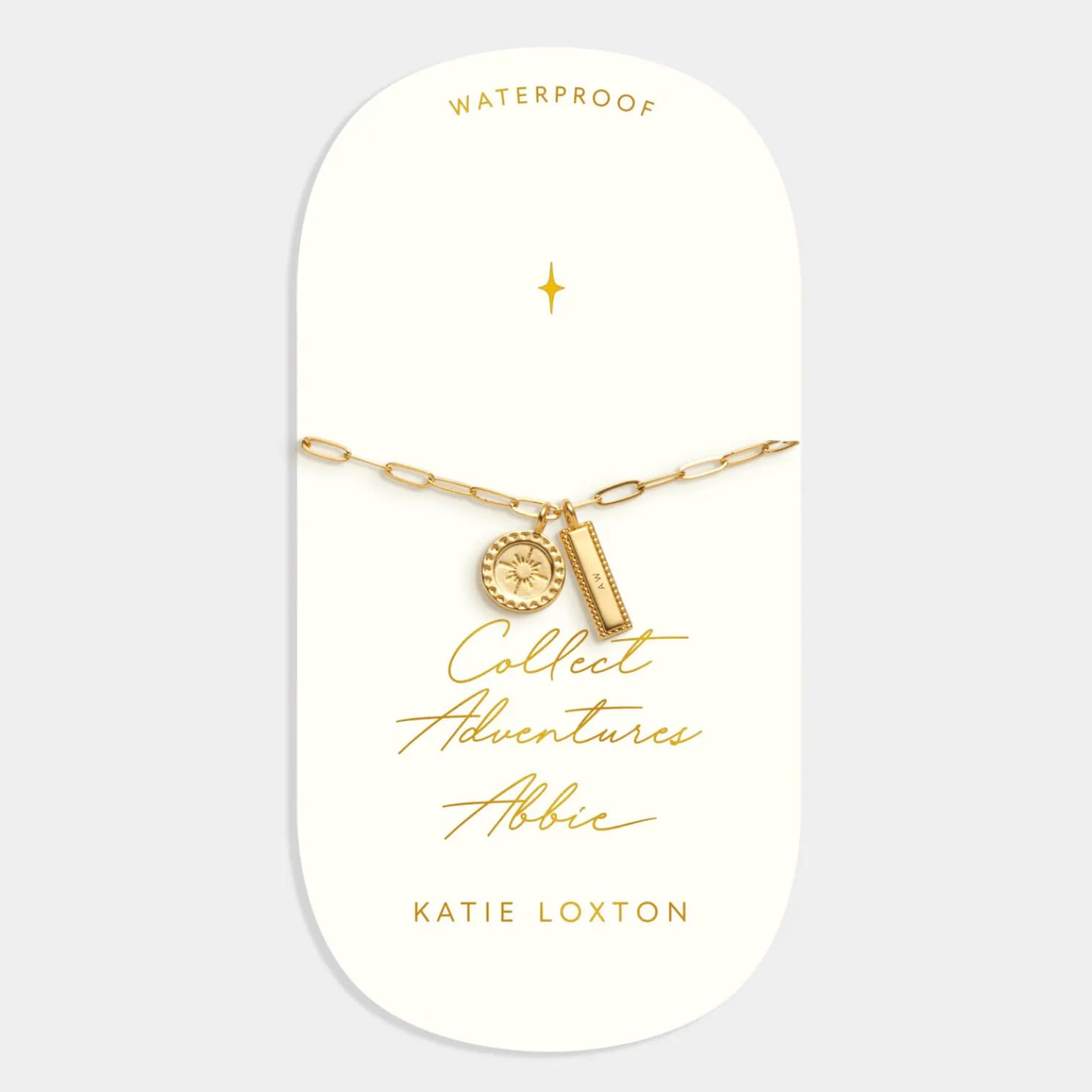Collect Adventures' Waterproof Gold Charm Bracelet