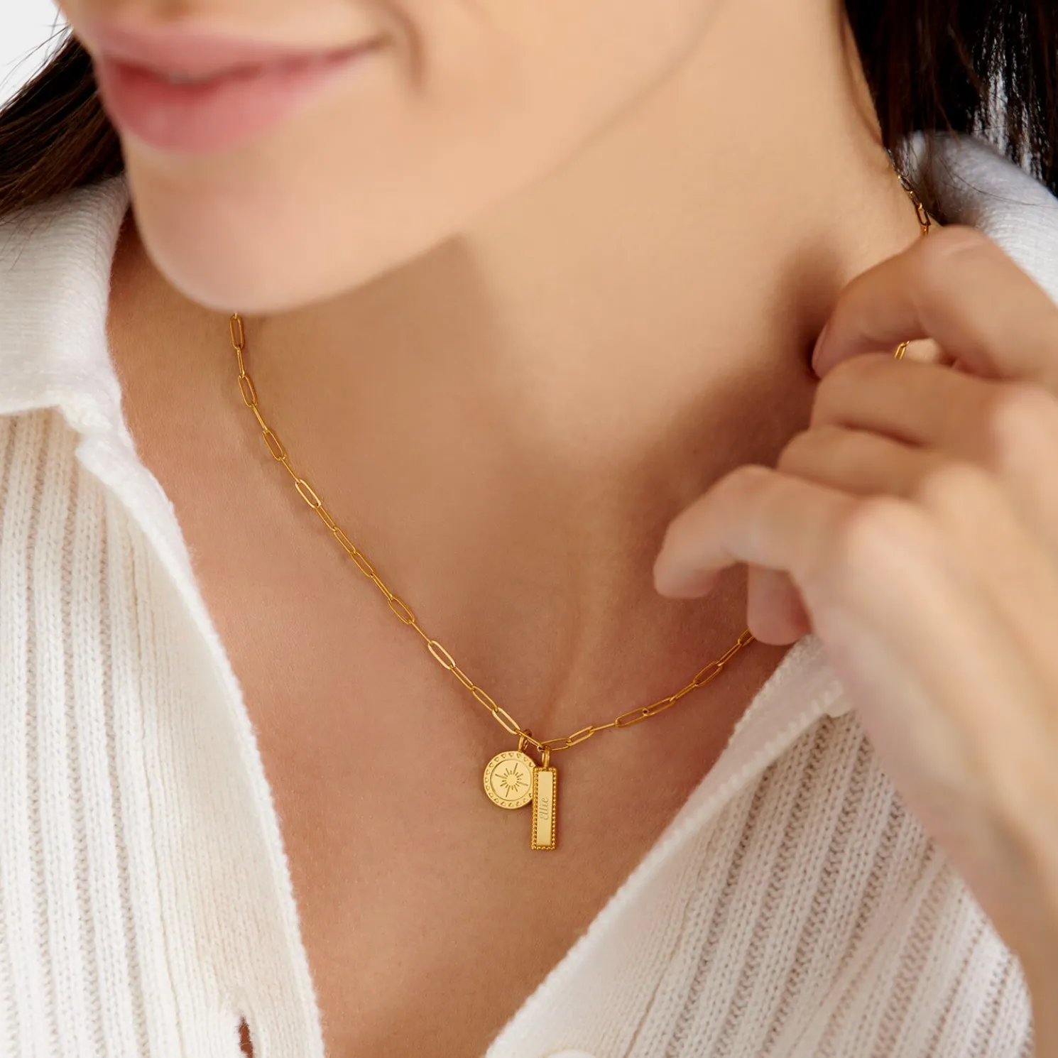 Collect Adventures' Waterproof Gold Charm Necklace