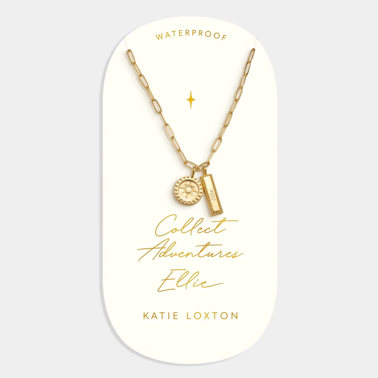 Collect Adventures' Waterproof Gold Charm Necklace