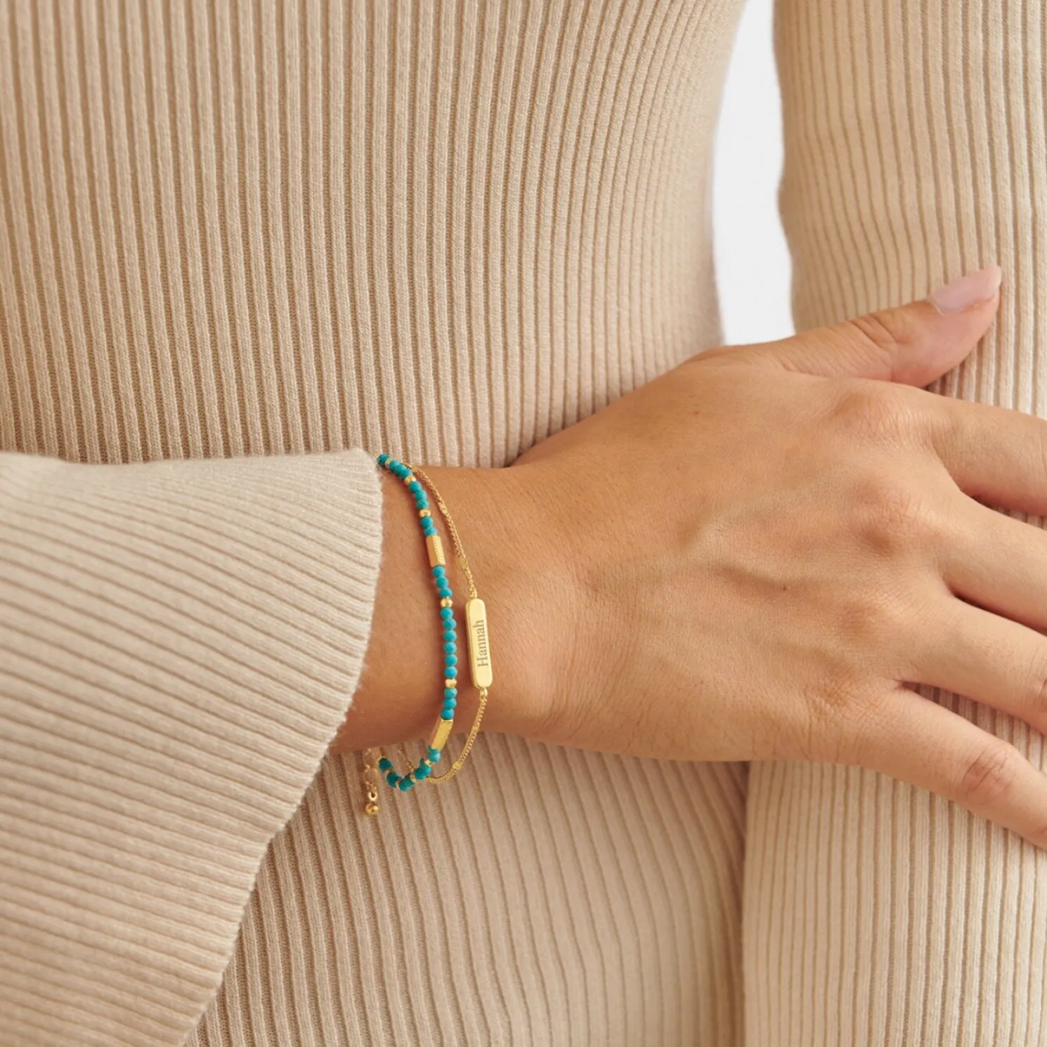 December' Waterproof Gold Birthstone Bracelet