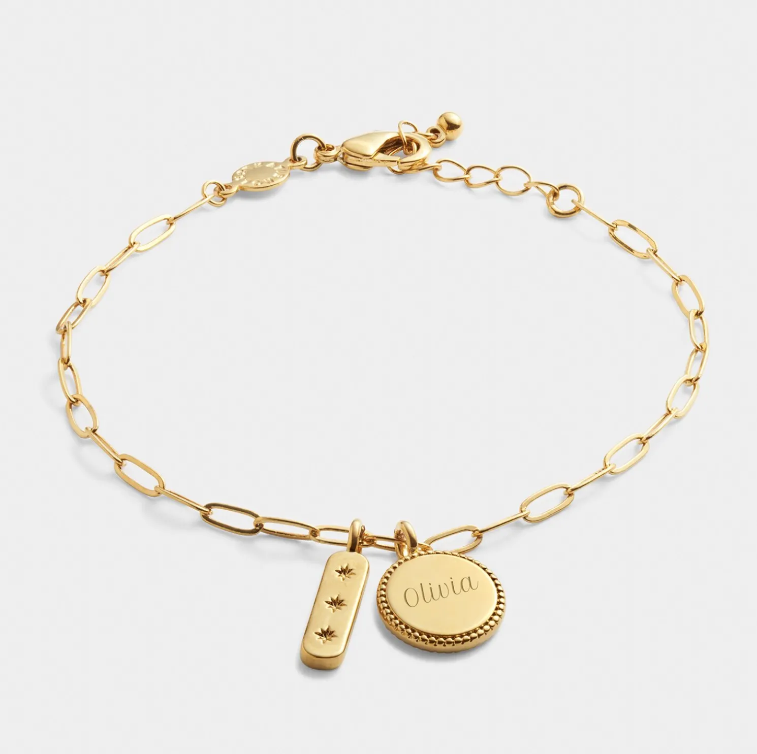 Dreamer' Waterproof Gold Charm Bracelet