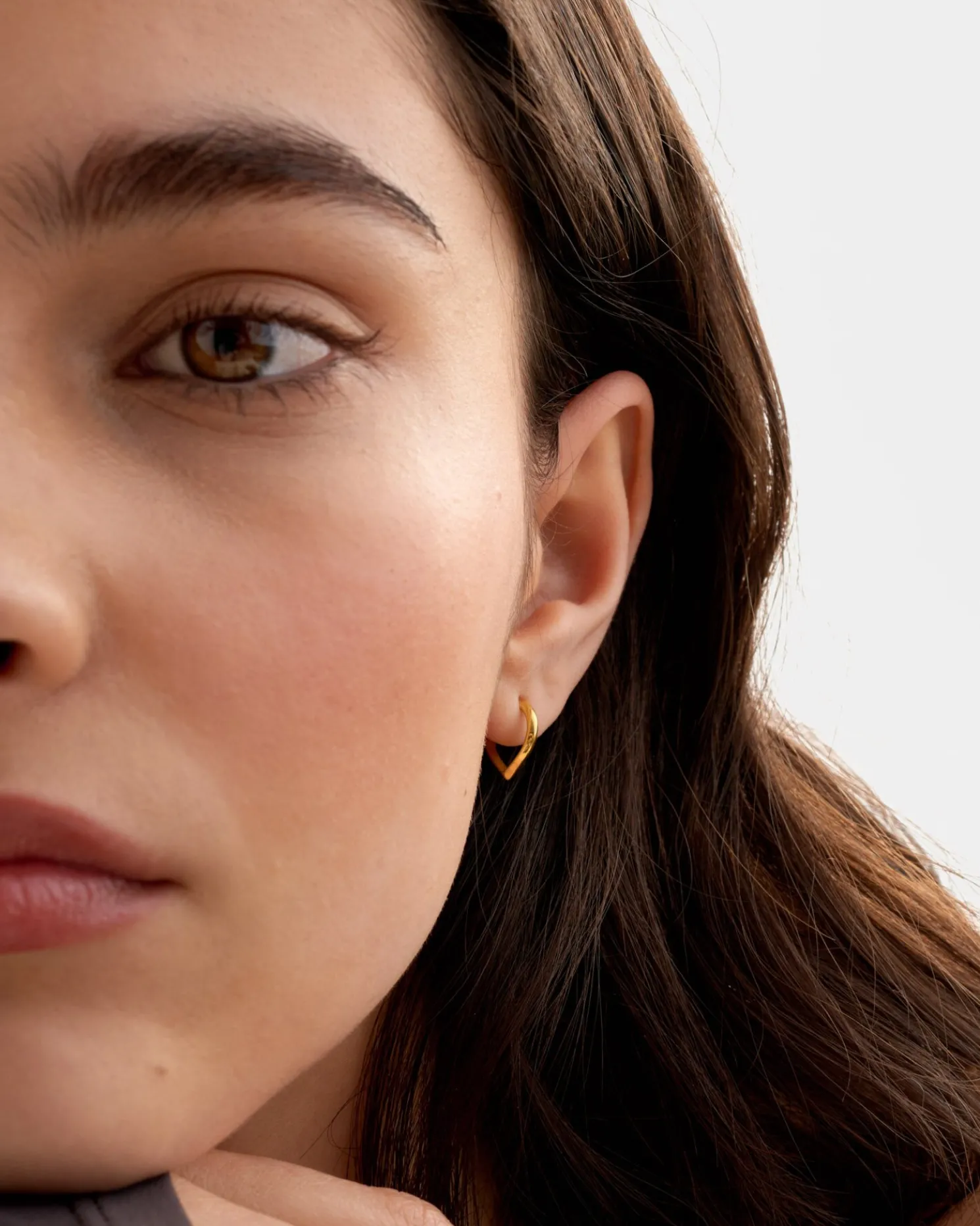 Elsi Waterproof Gold Huggie Hoop Earrings