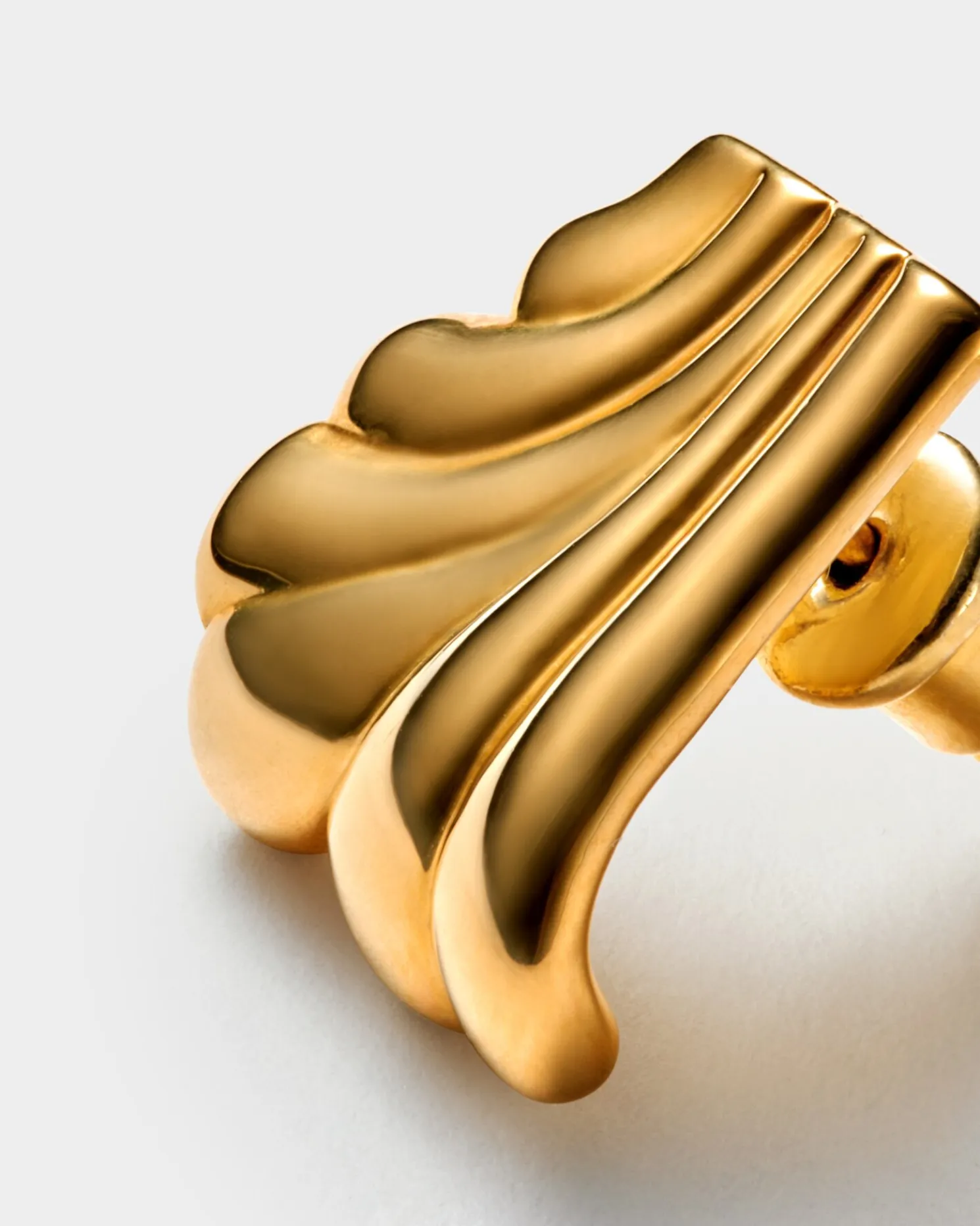 Era Waterproof Gold Oversized Stud Earrings