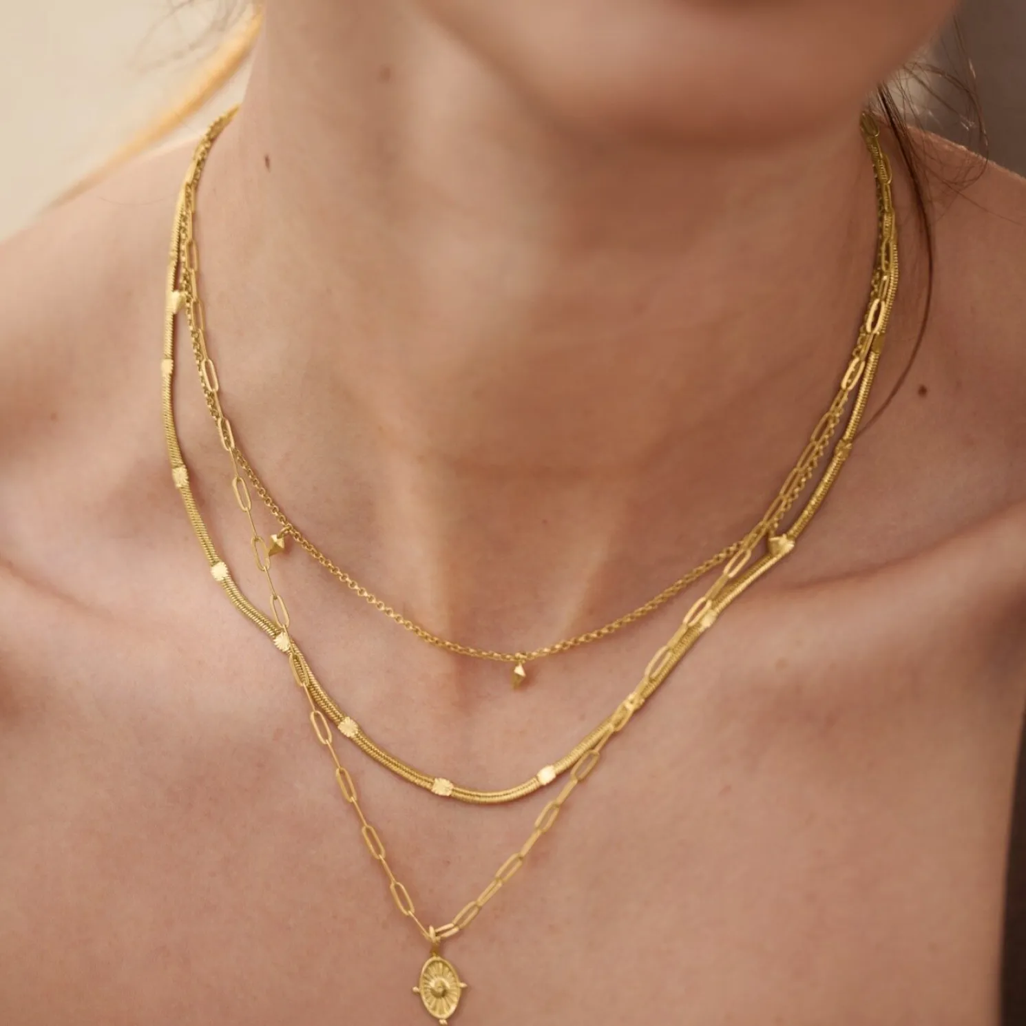 Estee Waterproof Gold Charm Choker