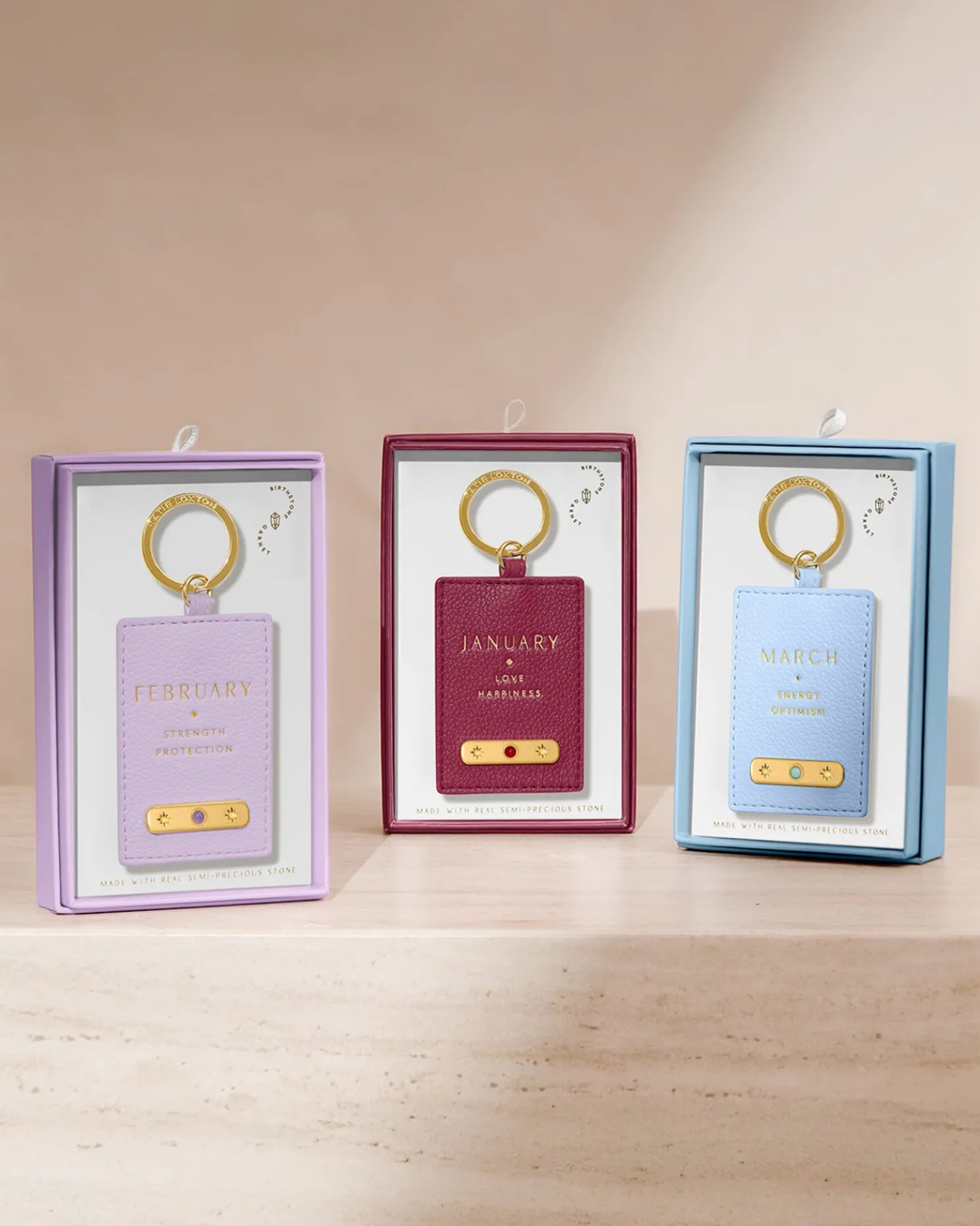 February' Birthstone Keyring