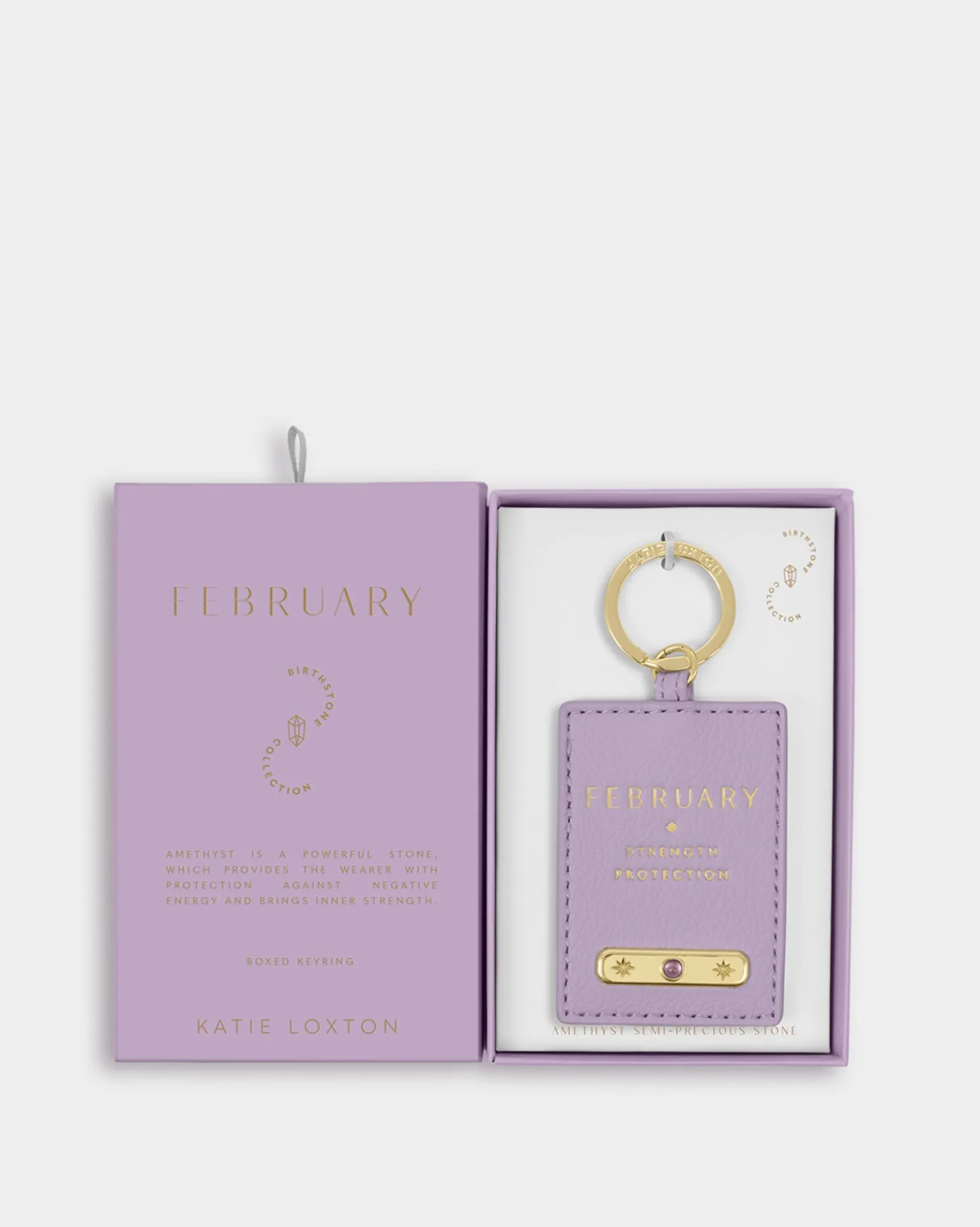 February' Birthstone Keyring